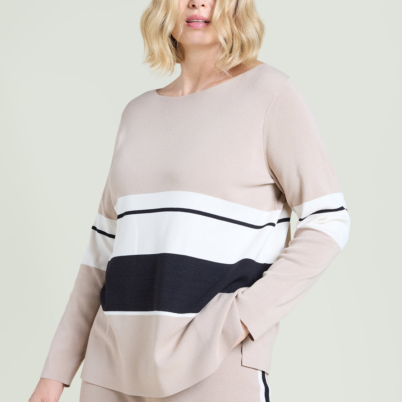 MAGLIA A RIGHE COLOR BLOCK