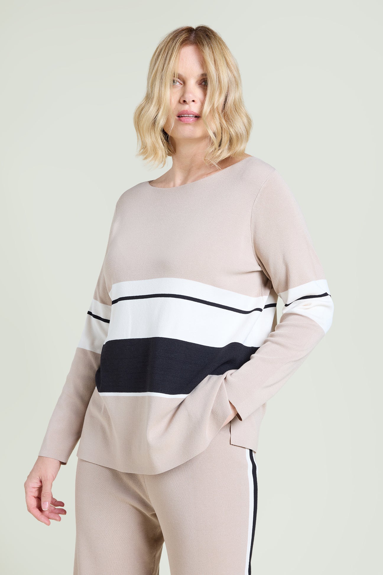 MAGLIA A RIGHE COLOR BLOCK