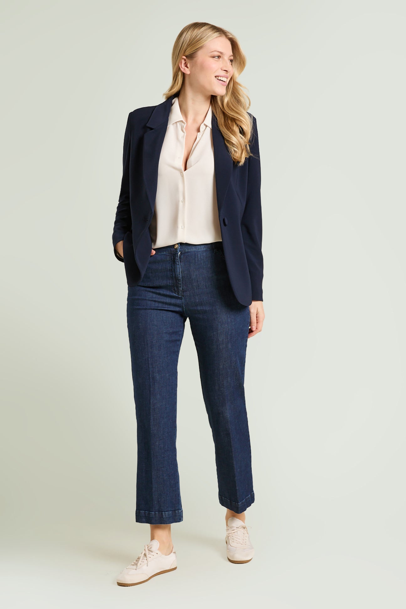 BLAZER IN COMPACT STRETCH