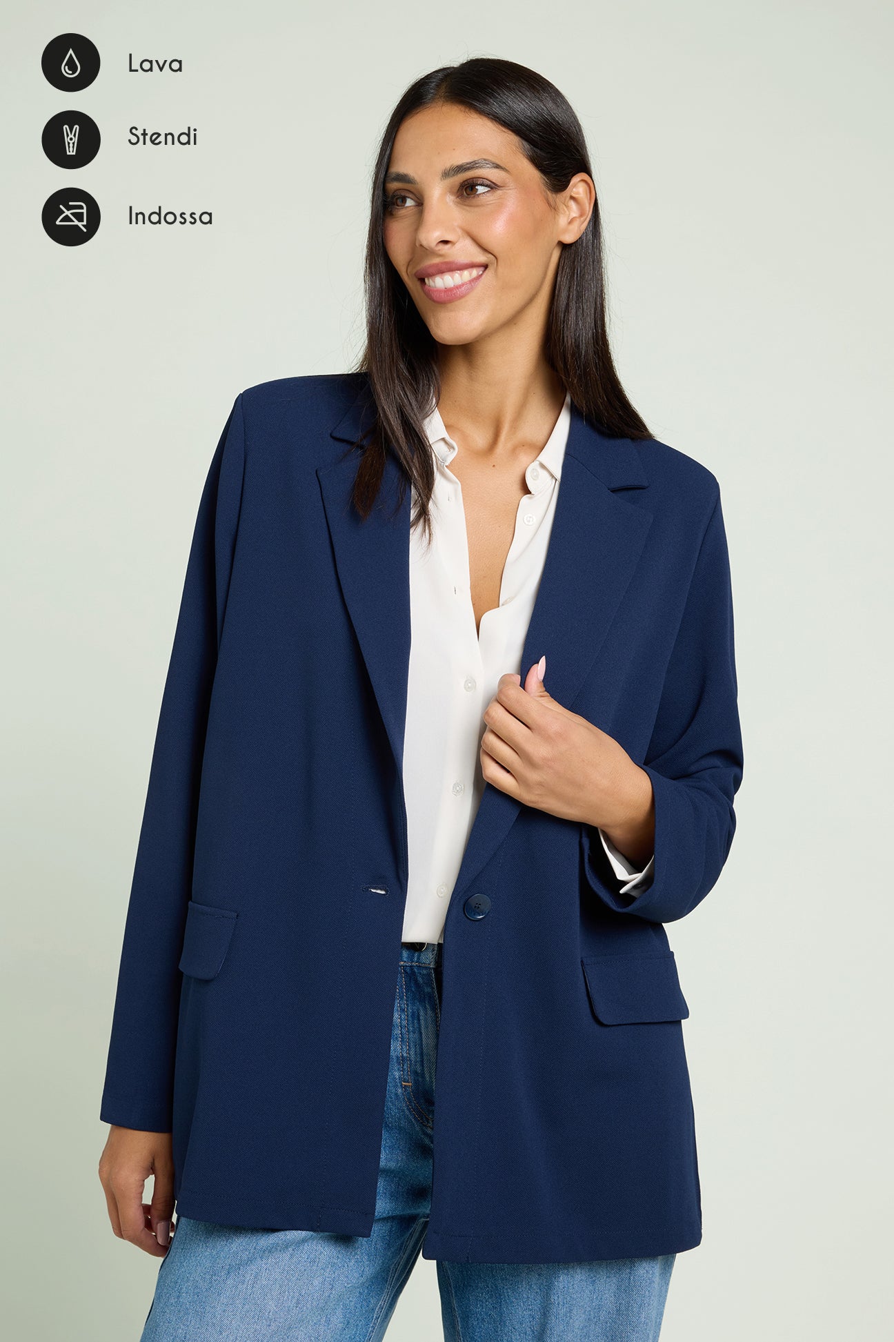 GIACCA INFORMALE IN SCUBA TWILL