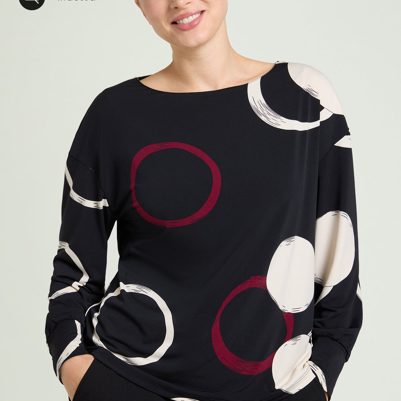 BLUSA IN JERSEY STAMPATO