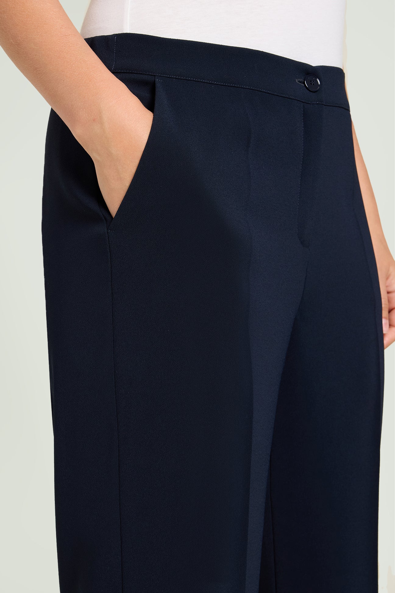 PANTALONI PALAZZO IN CREPE CADY