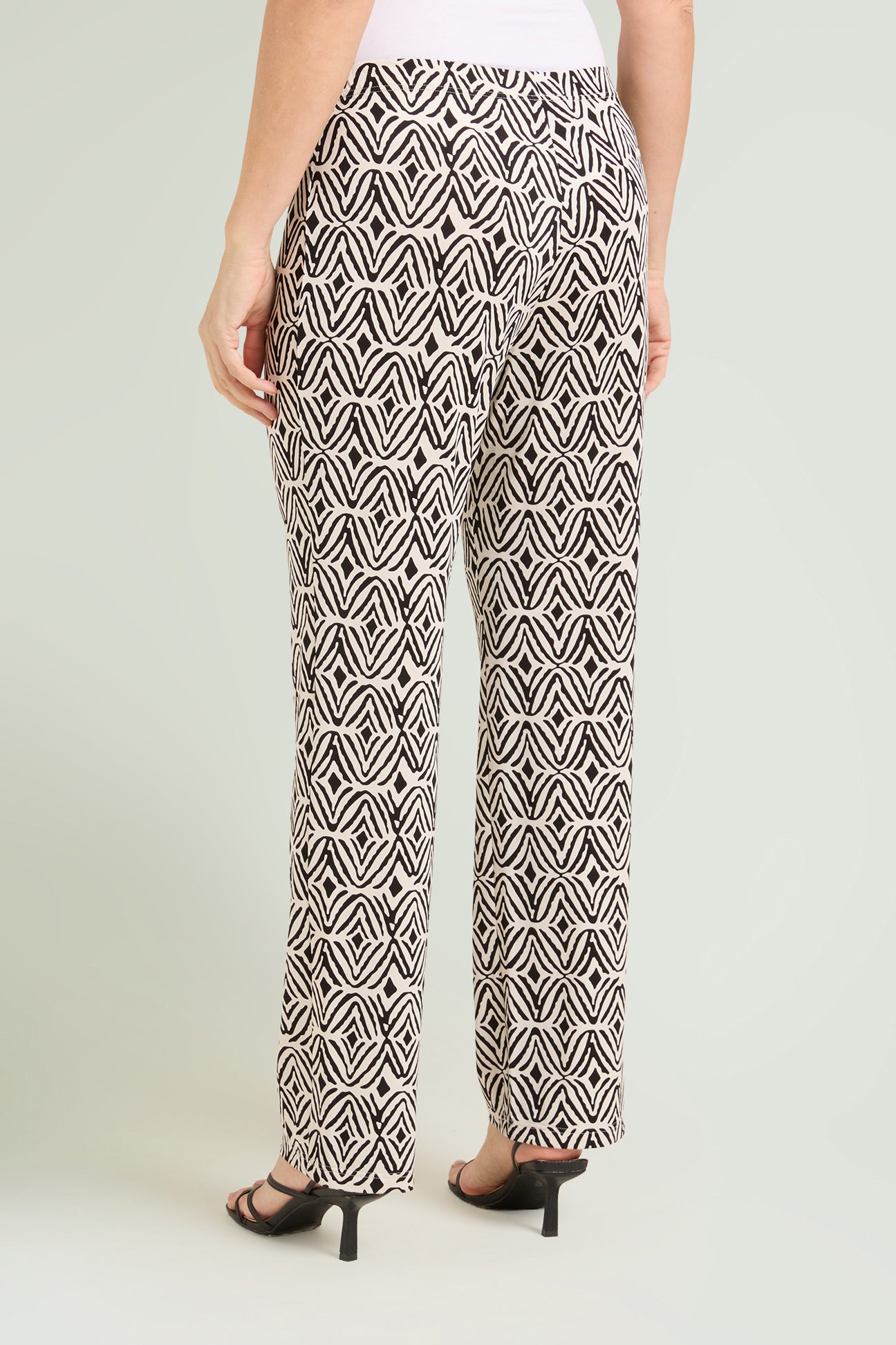 PANTALONI PULL-ON STAMPATI IN JERSEY PIQUET
