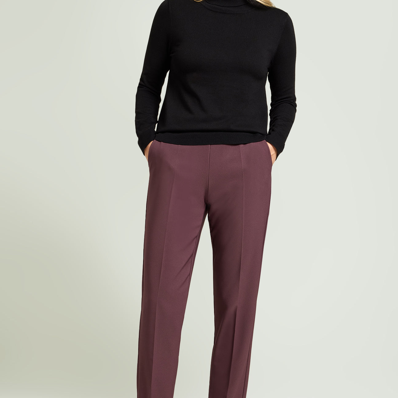 PANTALONI PULL-ON CHINOS CON RISVOLTO