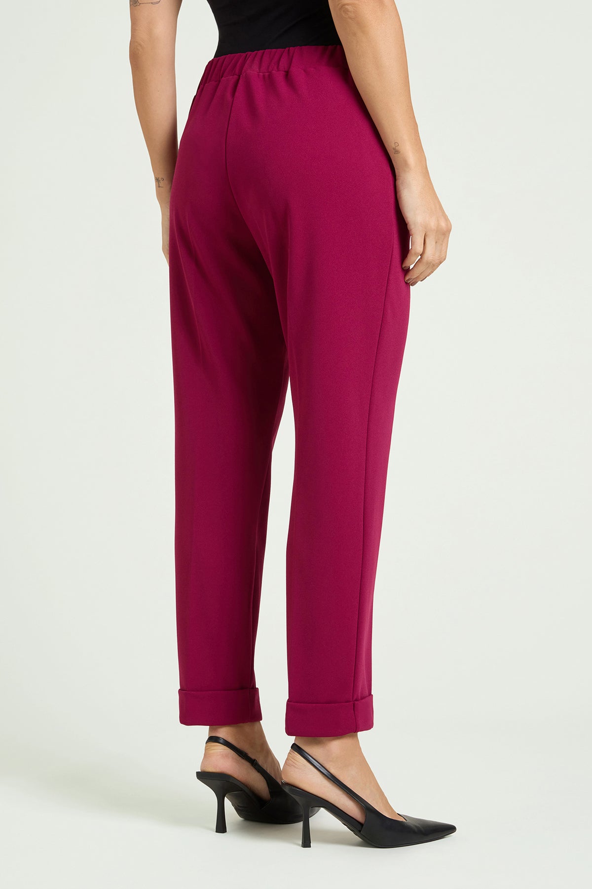 PANTALONI PULL-ON CHINOS IN CREPE