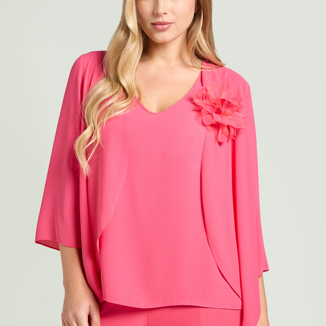 TOP E COPRISPALLE IN DOPPIA GEORGETTE