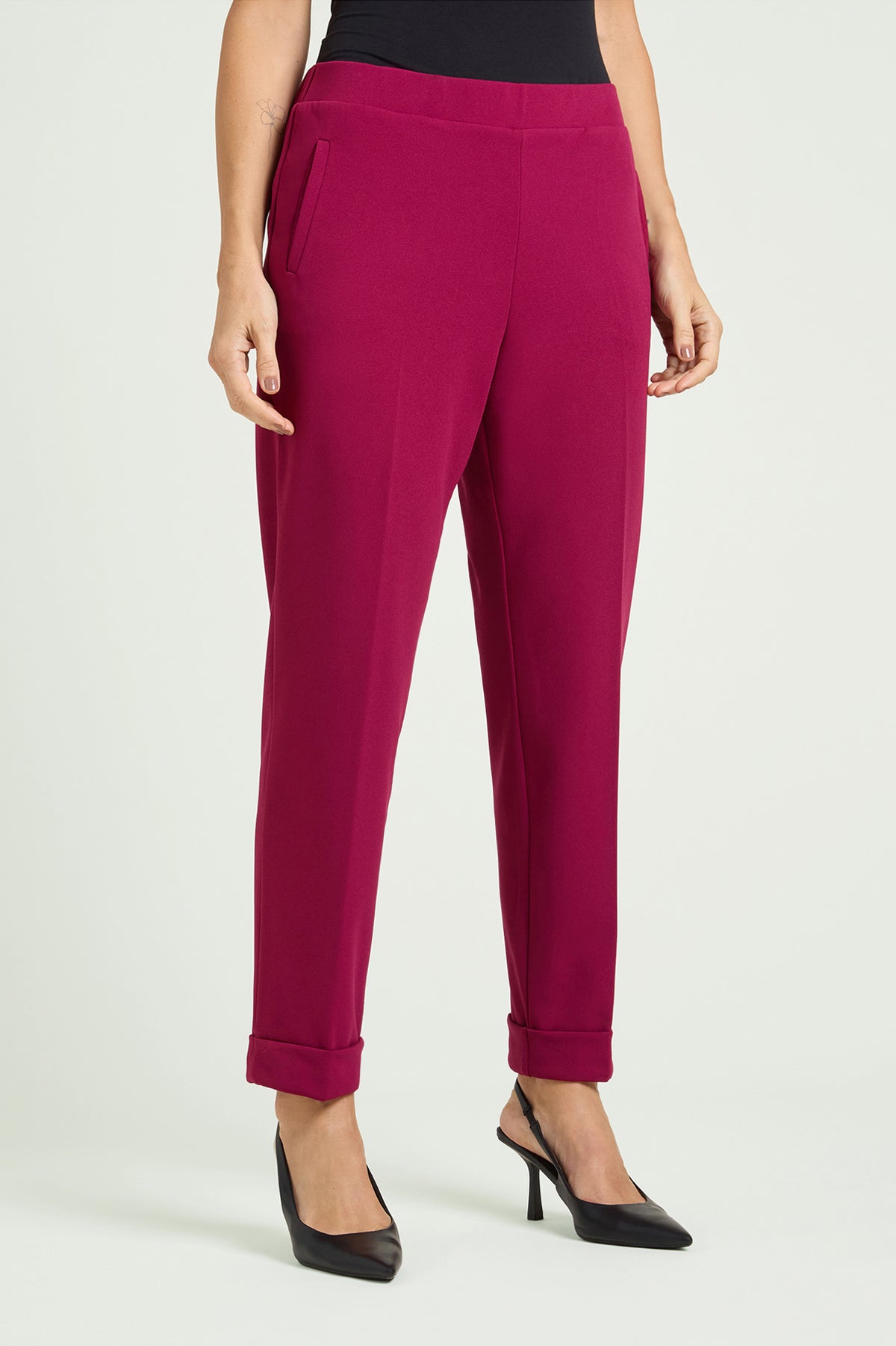 PANTALONI PULL-ON CHINOS IN CREPE