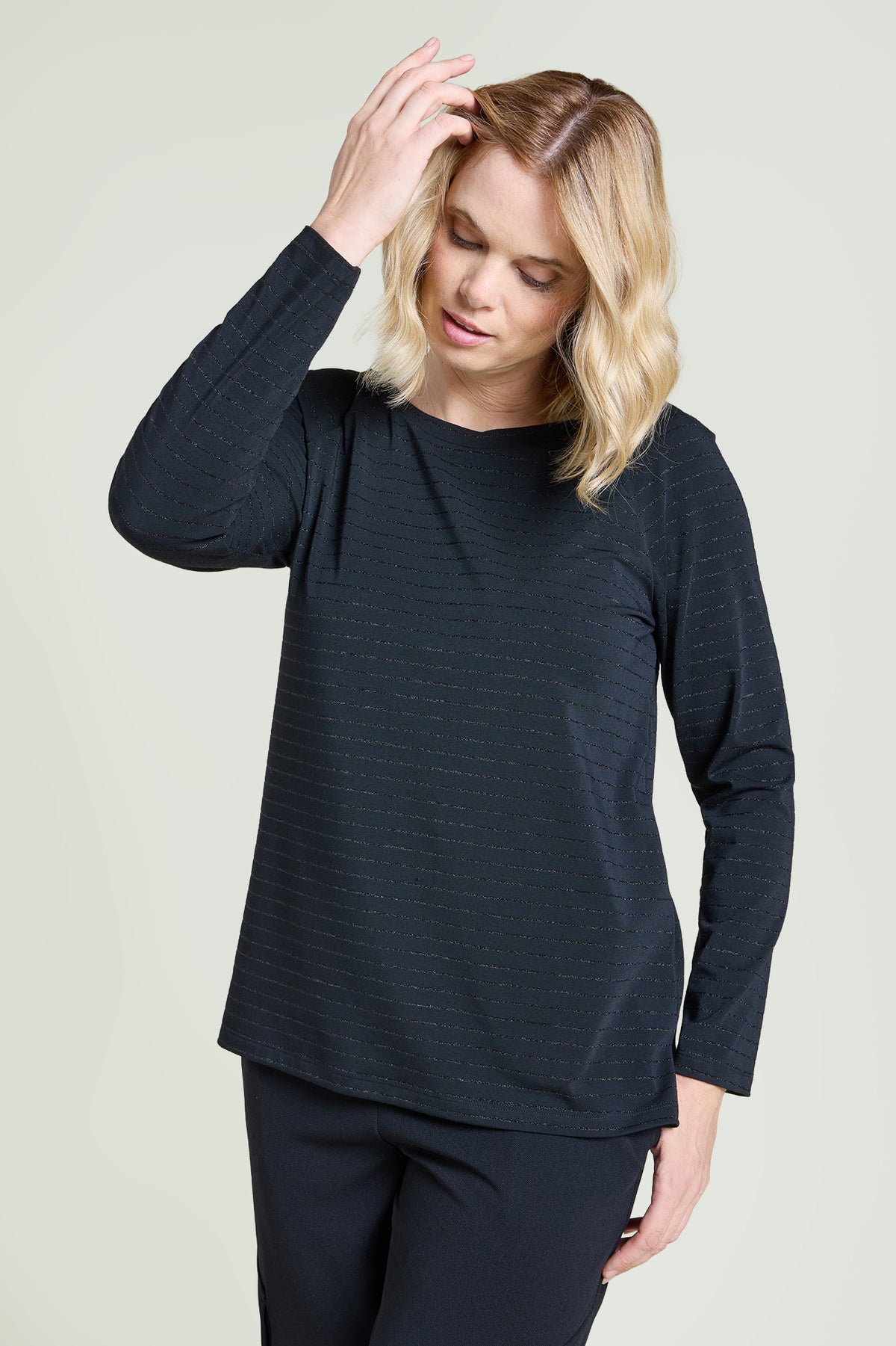 T-SHIRT A RIGHE LUREX