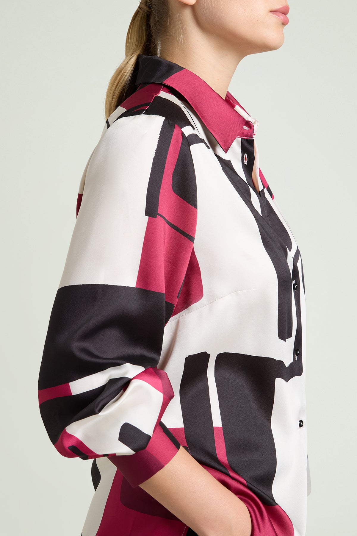 CAMICIA IN  SATIN STAMPATO