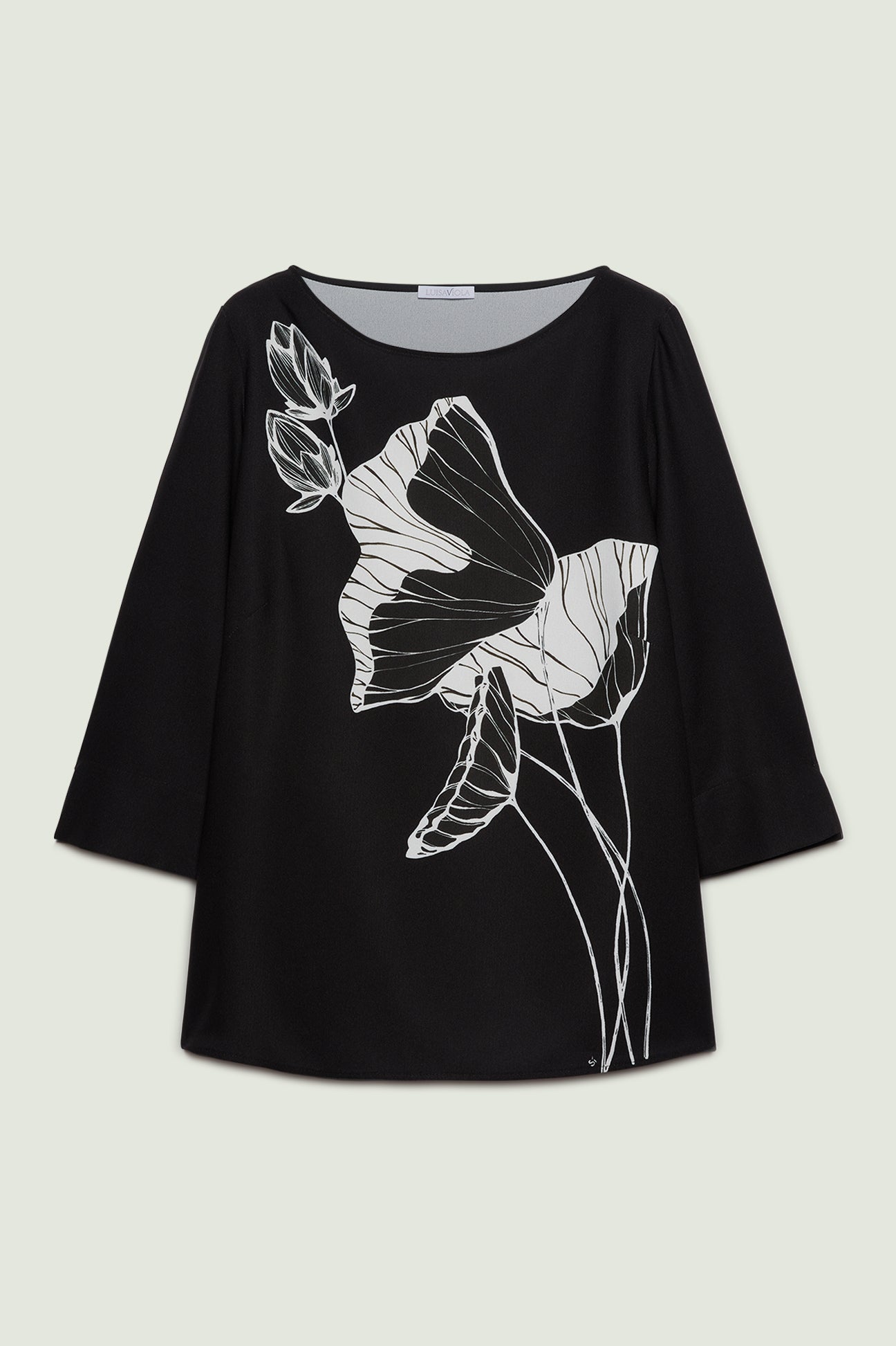 BLUSA CON STAMPA PIAZZATA