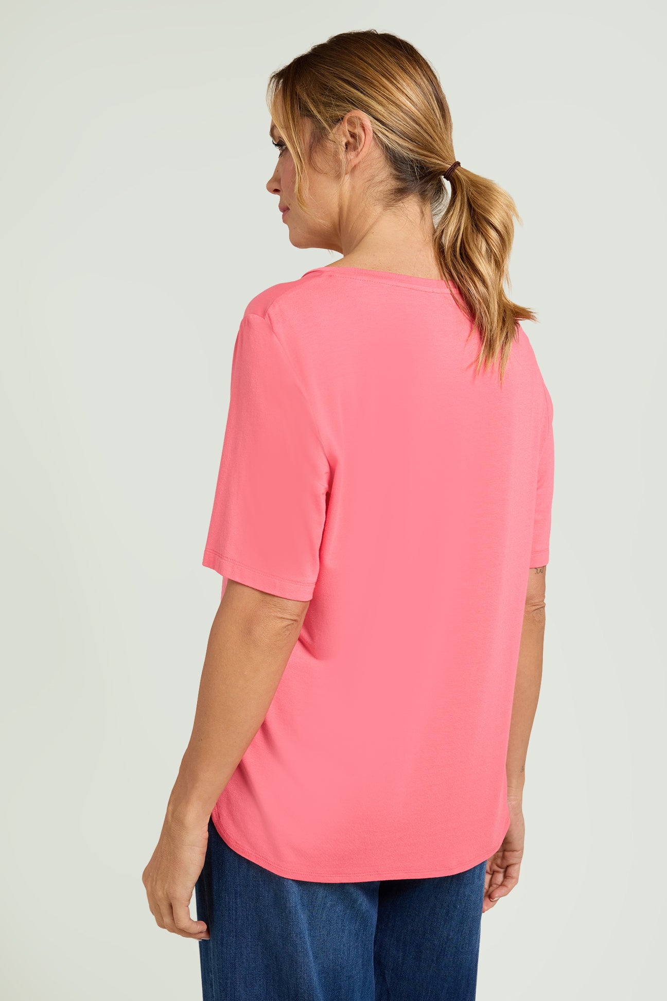 T-SHIRT IN RASO E JERSEY