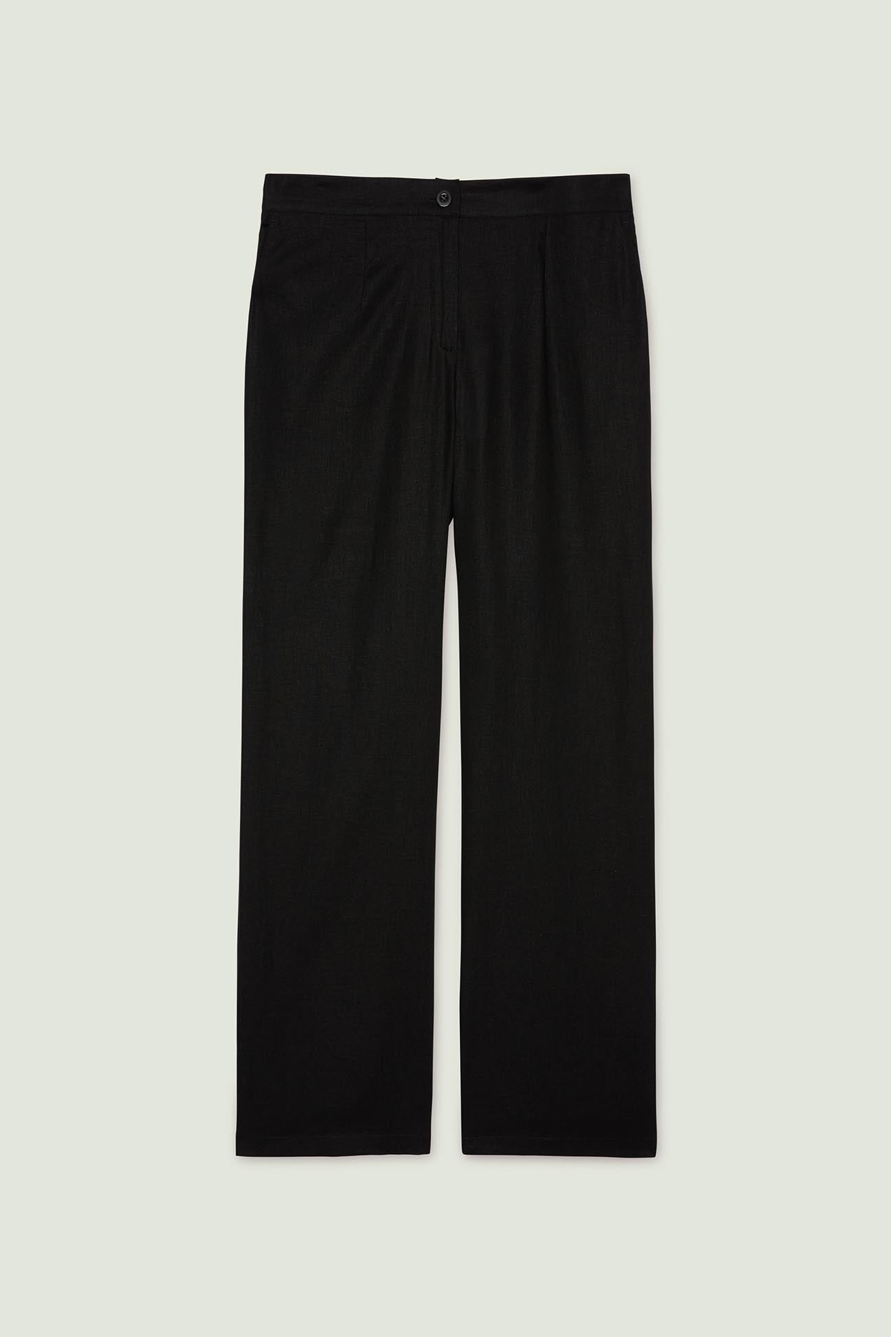 PANTALONI AMPI IN LINO-VISCOSA