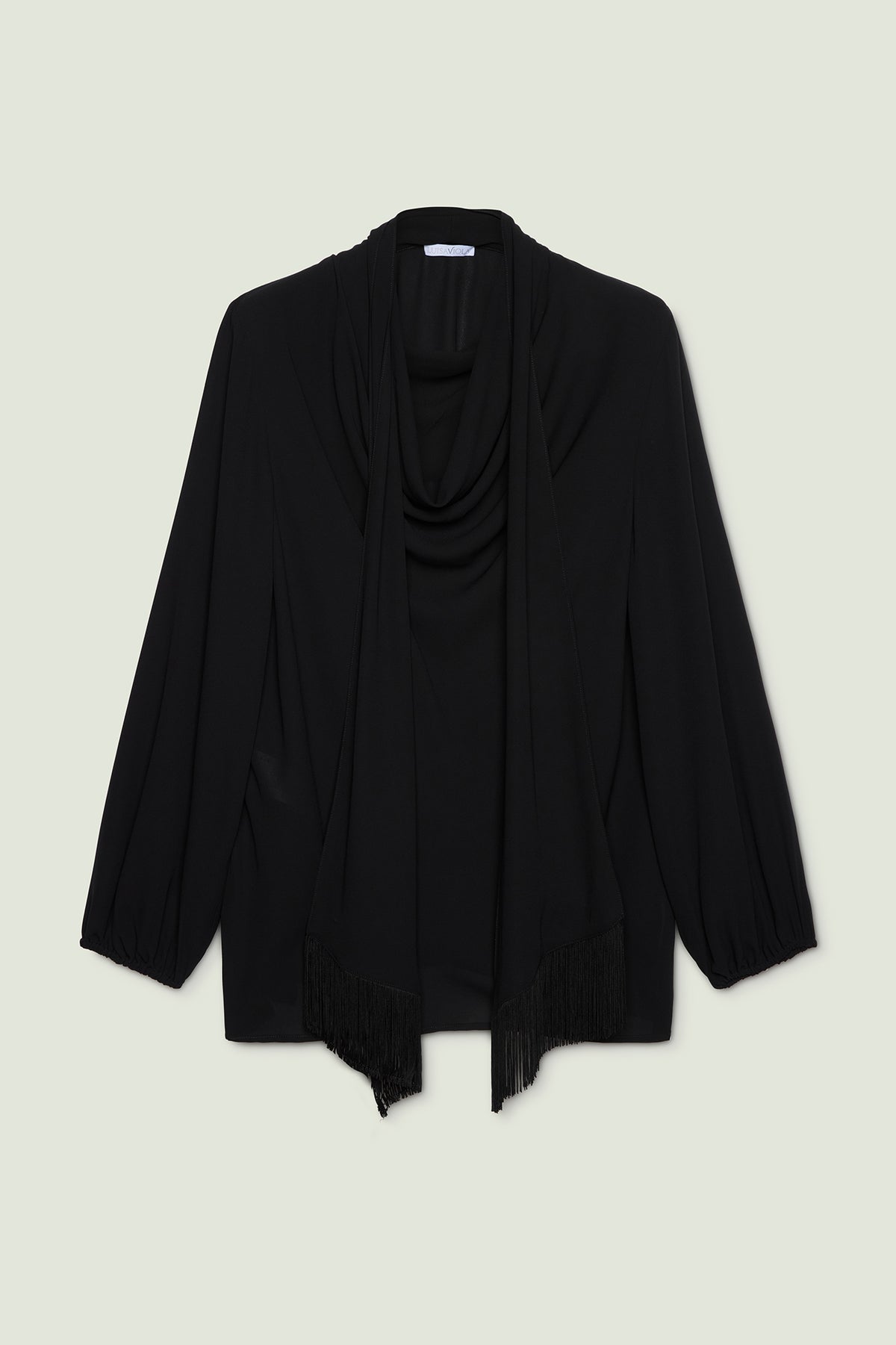CAMICIA DRAPPEGGIATA CON SCIARPINA