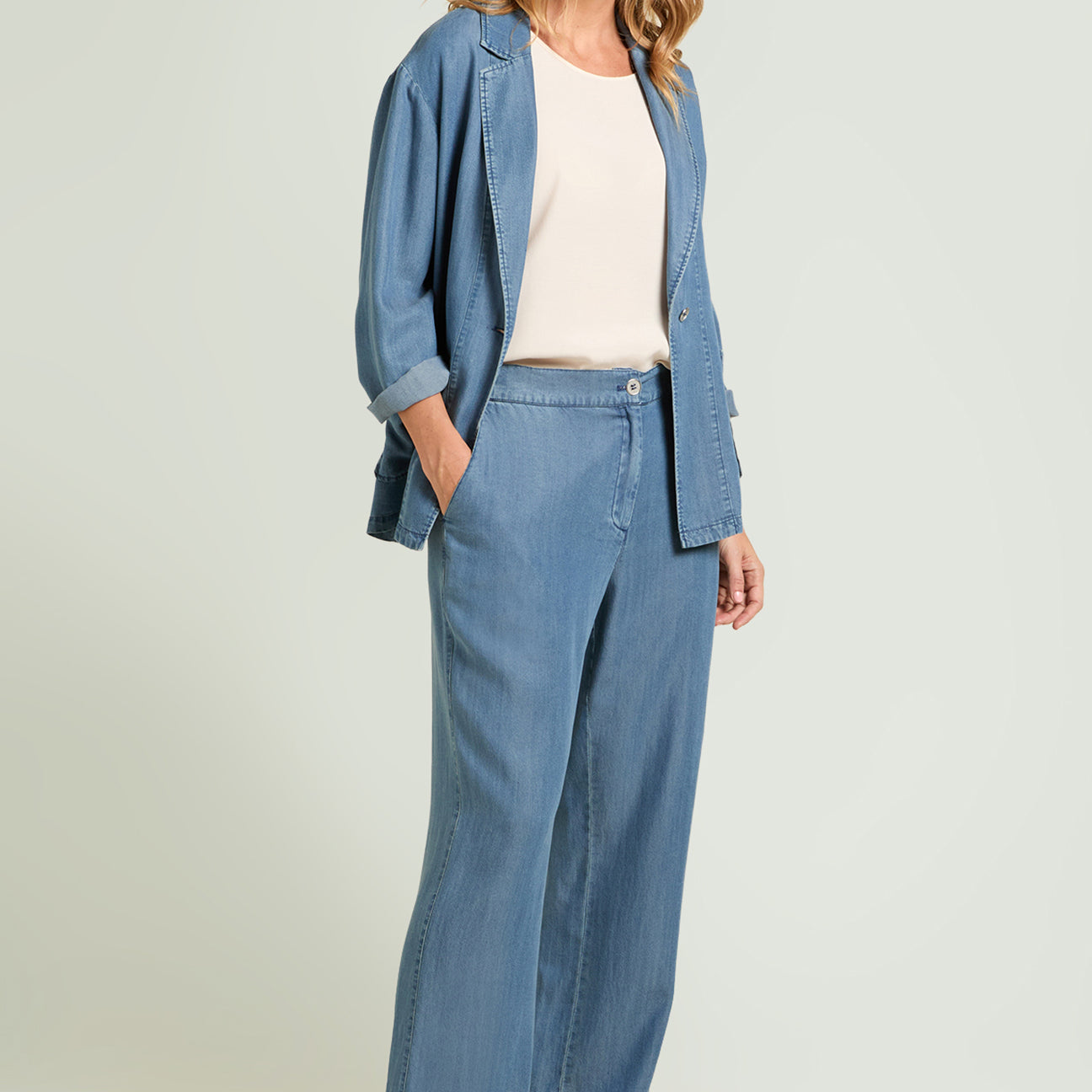 PANTALONI IN CHAMBRAY