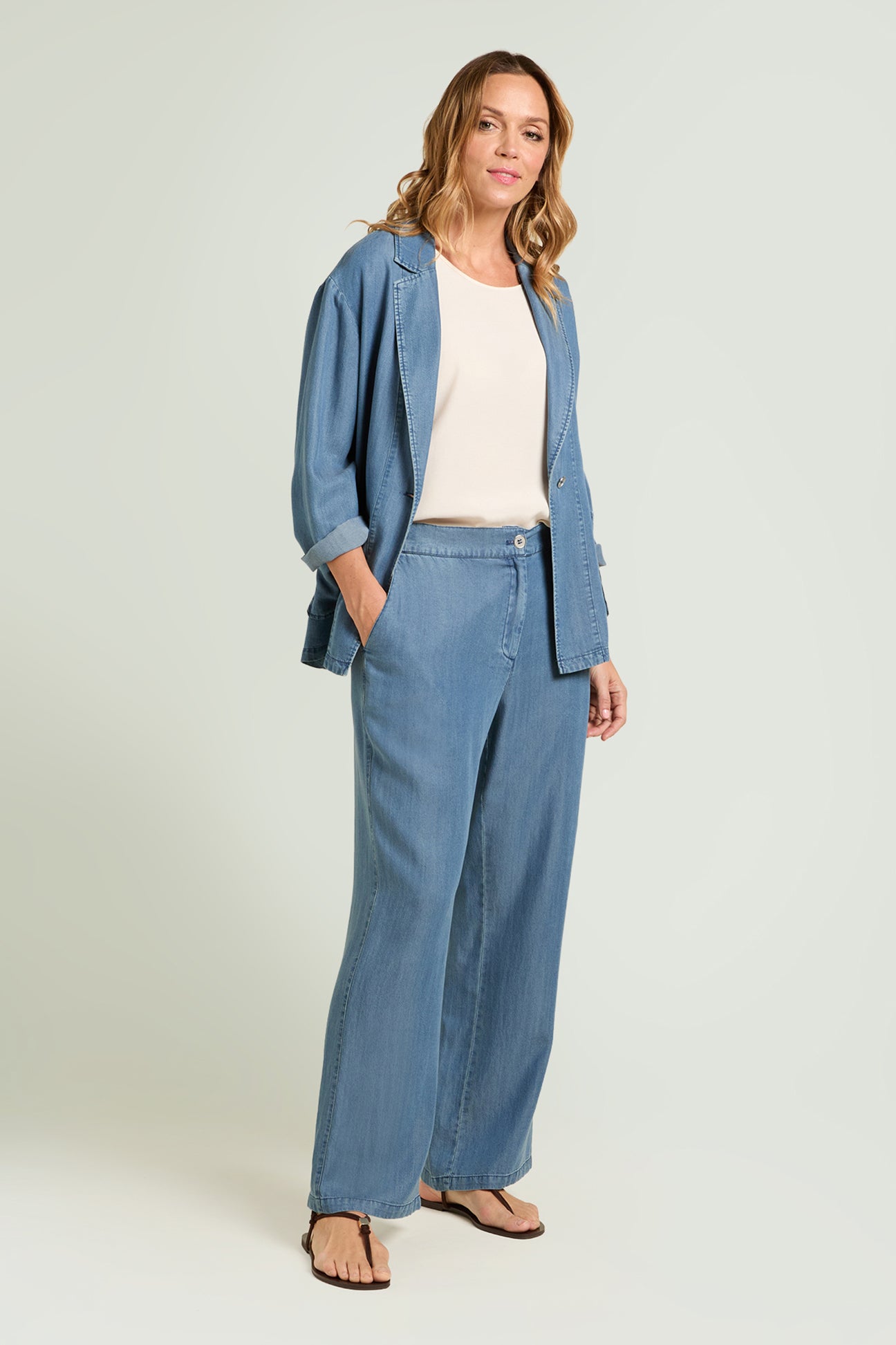 PANTALONI IN CHAMBRAY