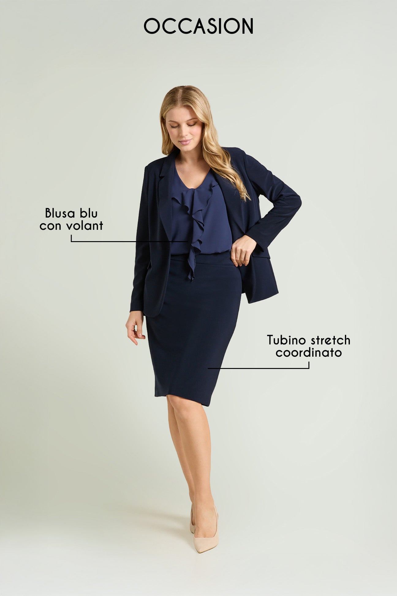 BLAZER IN COMPACT STRETCH