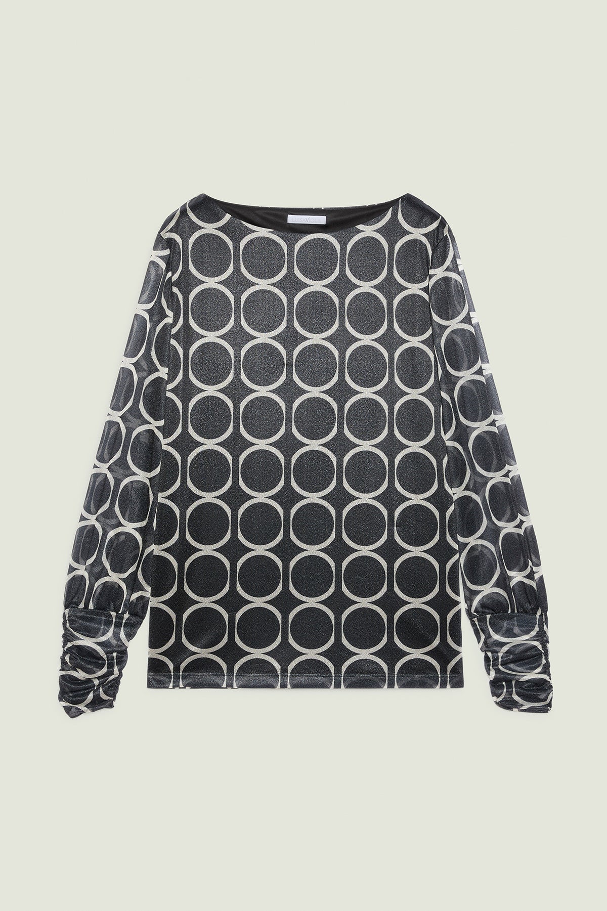 BLUSA IN TULLE STAMPATO