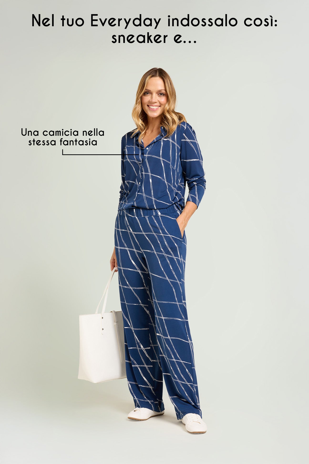 PANTALONI PULL-ON IN JERSEY STAMPATO