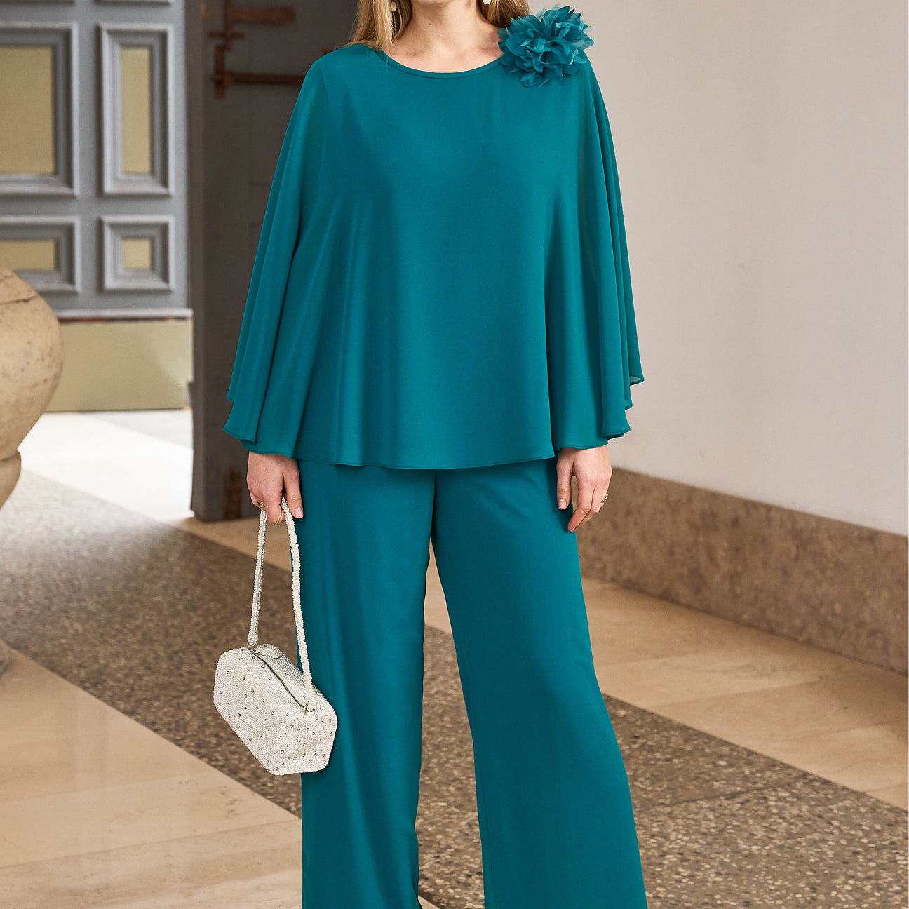 BLUSA E PANTALONE IN GEORGETTE