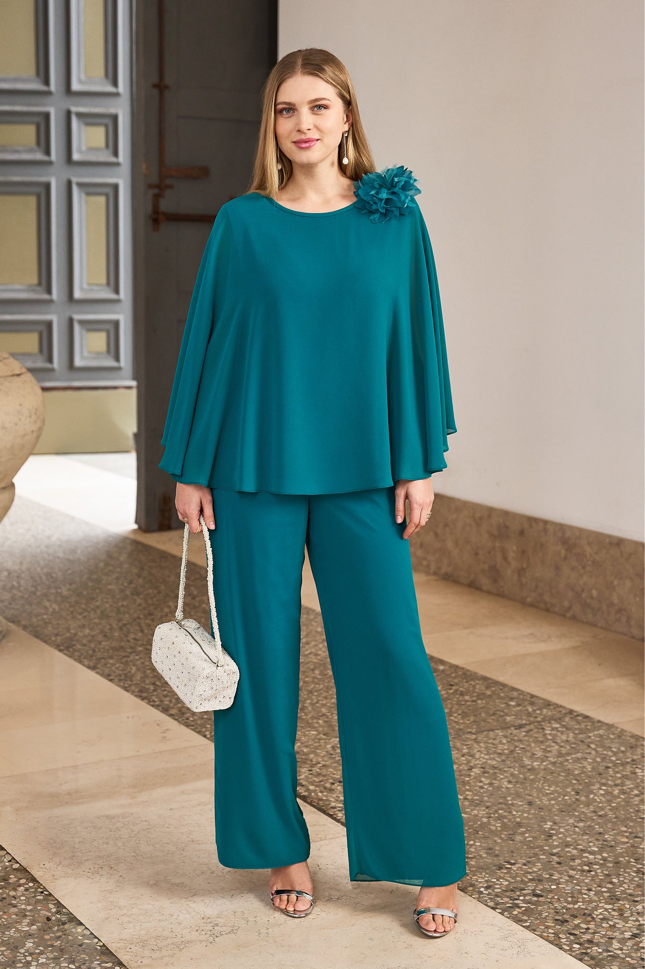 BLUSA E PANTALONE IN GEORGETTE