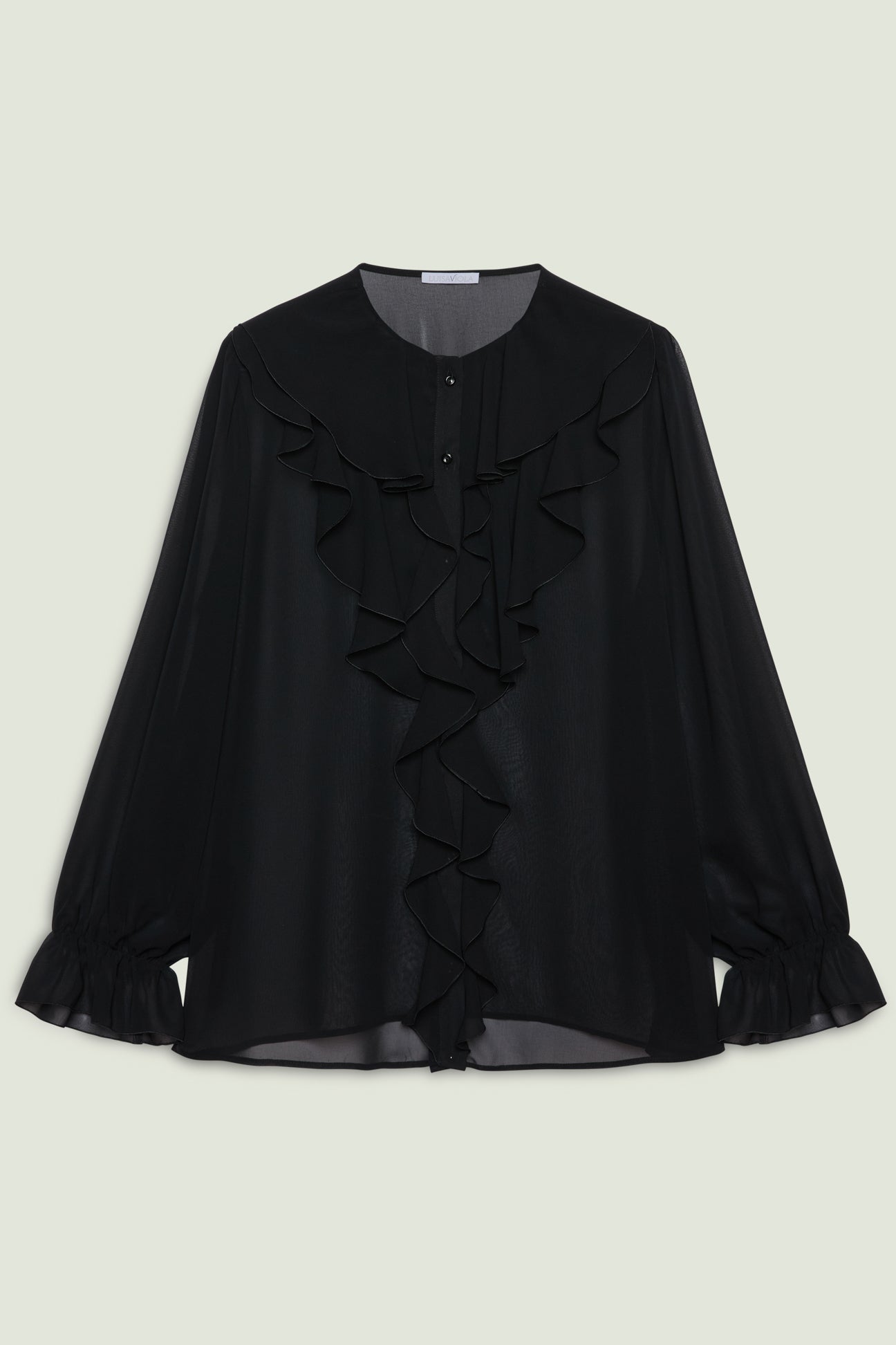 CAMICIA IN GEORGETTE CON VOLANT