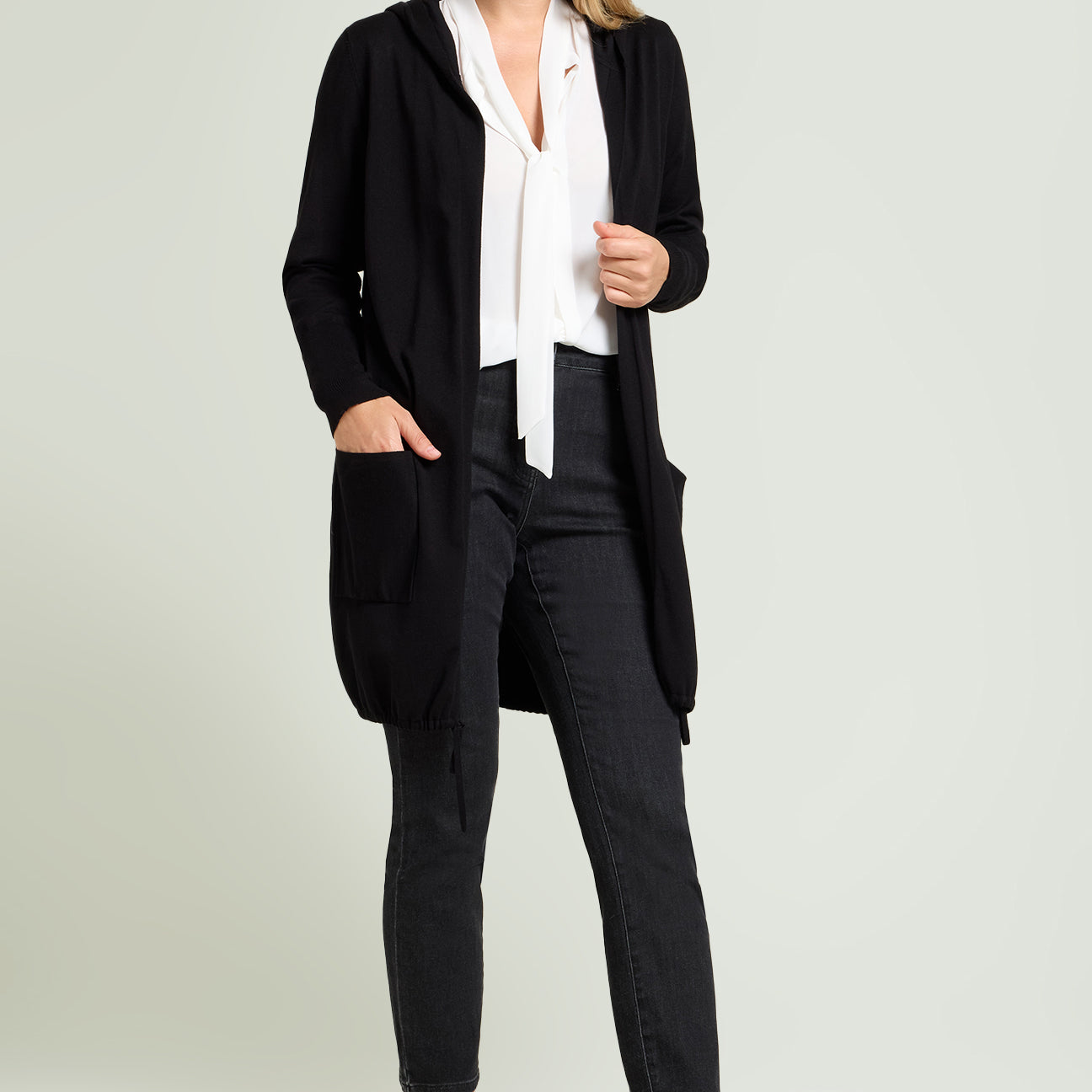 CARDIGAN-PARKA IN VISCOSA COMFORT