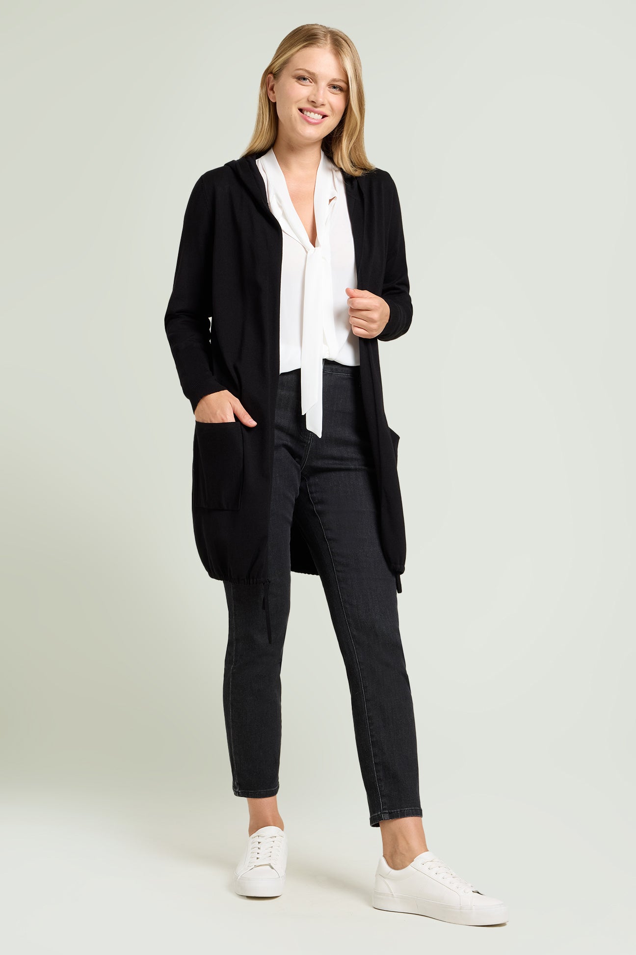 CARDIGAN-PARKA IN VISCOSA COMFORT