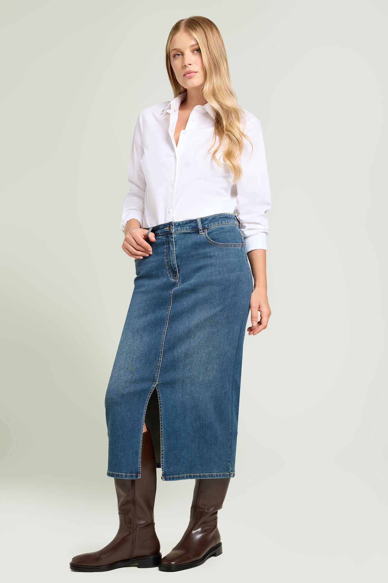 GONNA LUNGA IN JEANS - Collezione Autunno/Inverno '24