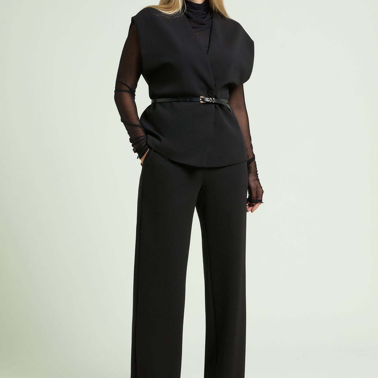 PANTALONI PULL-ON AMPI IN CREPE