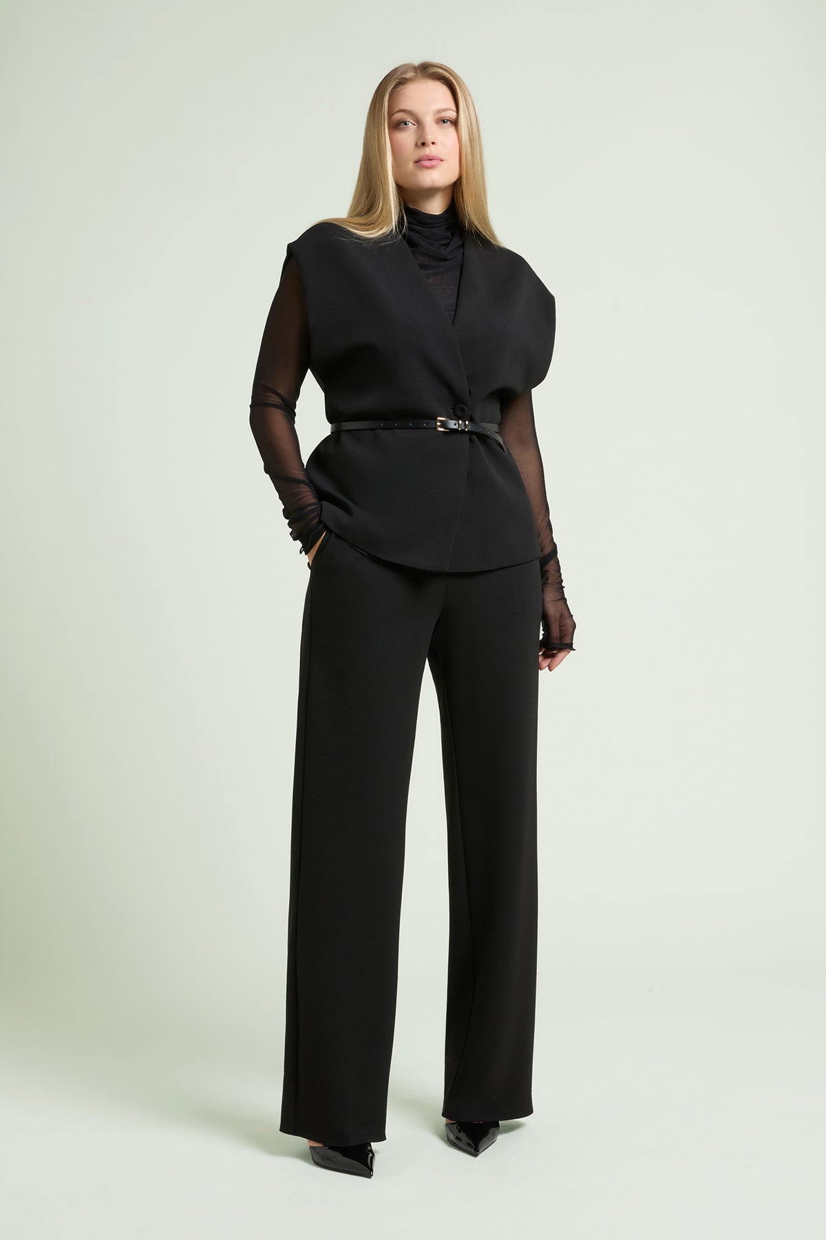 PANTALONI PULL-ON AMPI IN CREPE