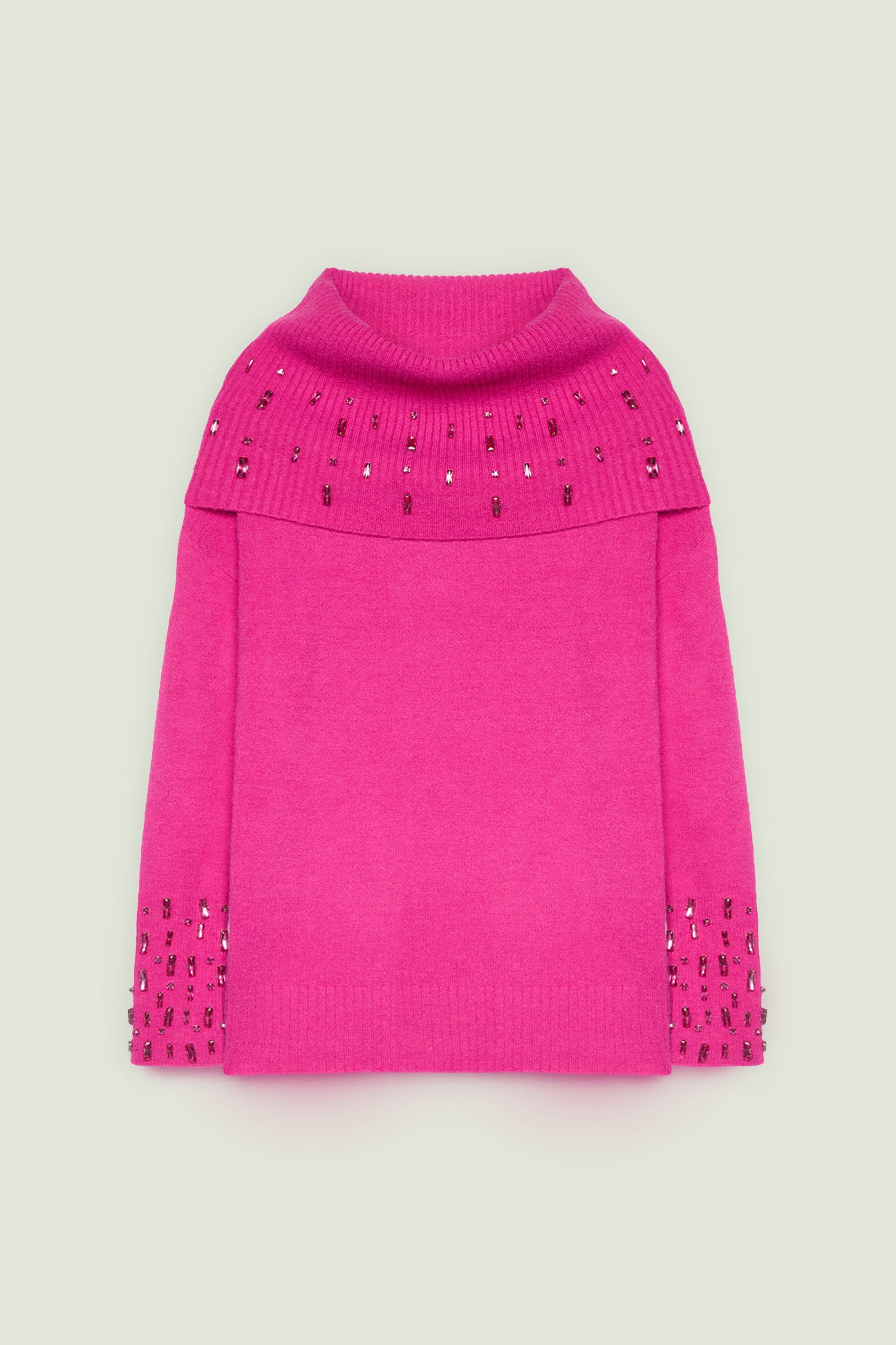 MAGLIA WINTER TOUCH RICAMATA A MANO