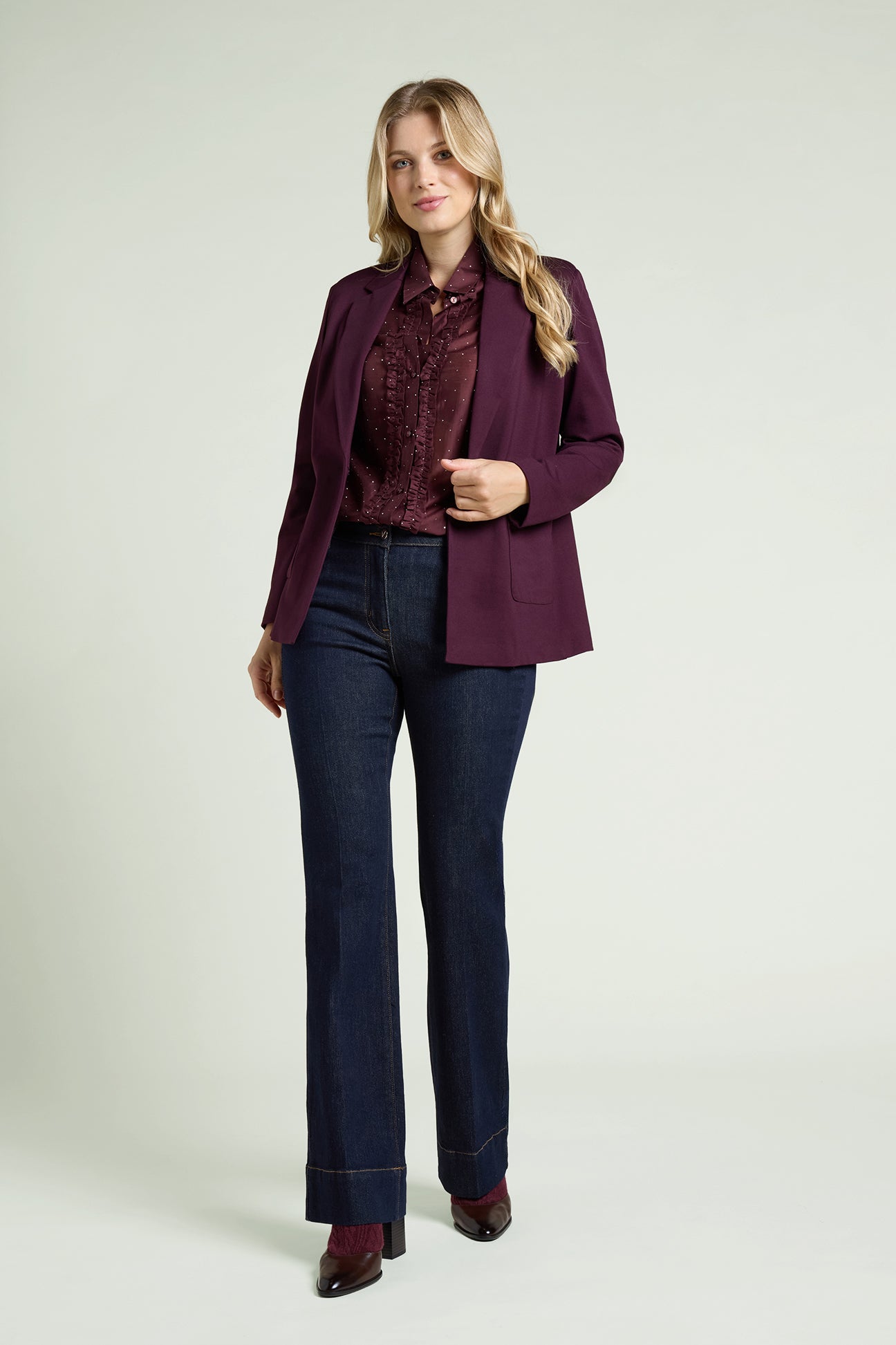 CAMICIA IN MUSSOLA CON PUNTI LUCE