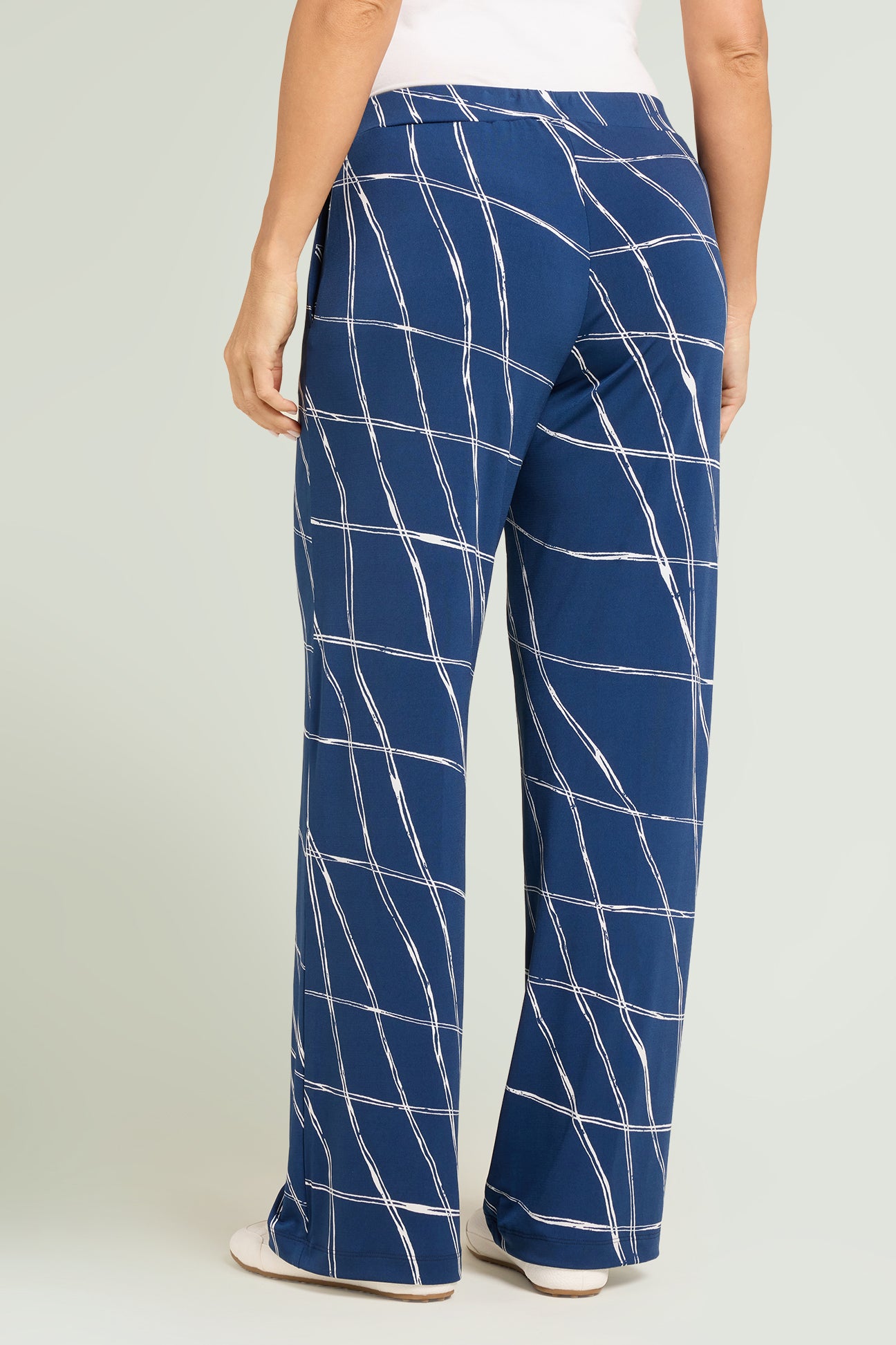 PANTALONI PULL-ON IN JERSEY STAMPATO