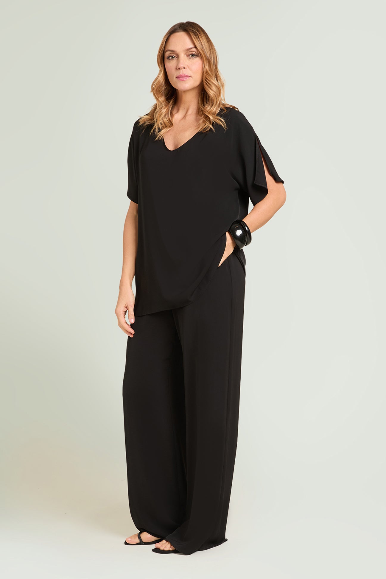 BLUSA IN TESSUTO FLUIDO SILKY TOUCH