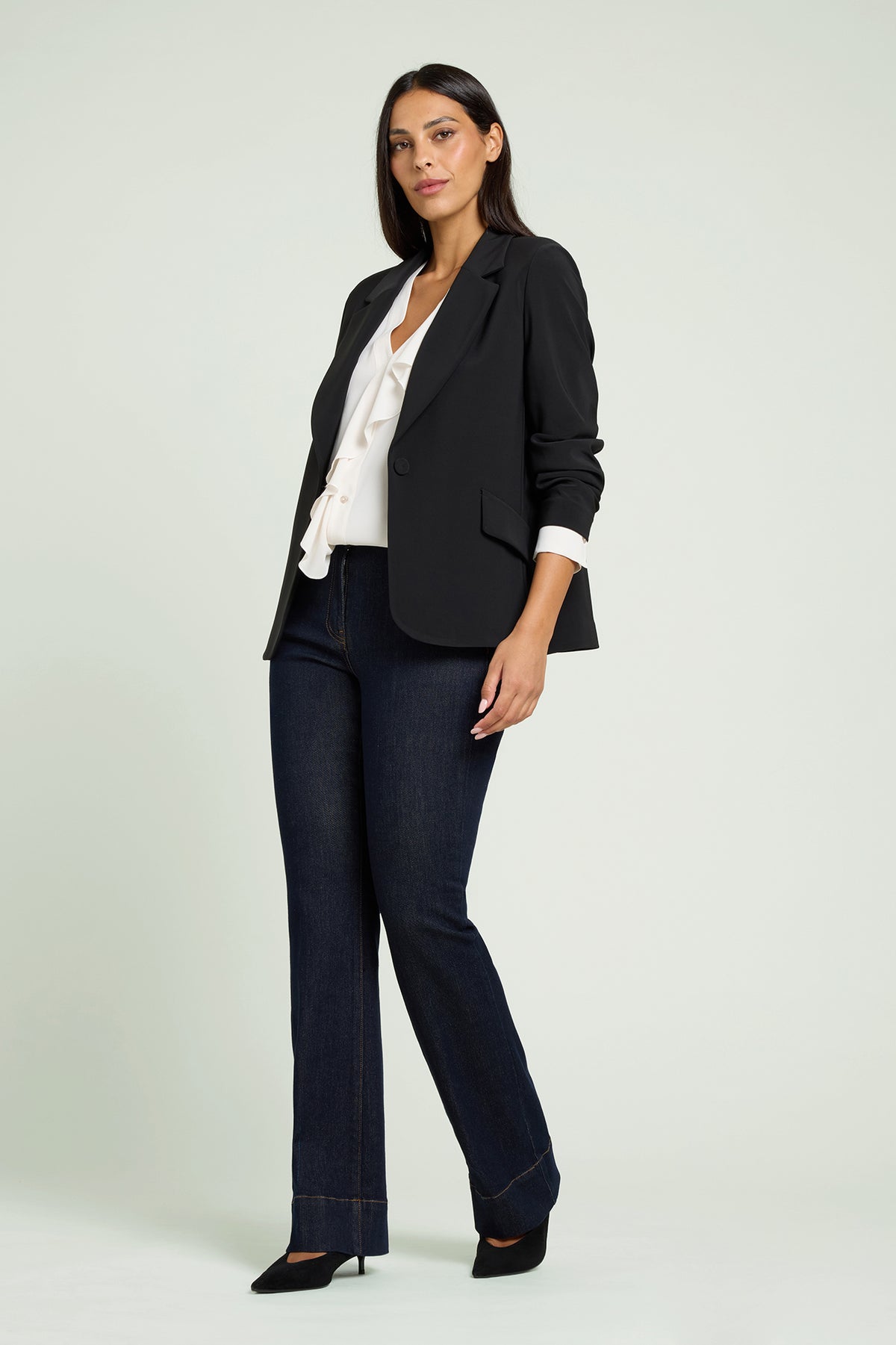 BLAZER IN COMPACT STRETCH