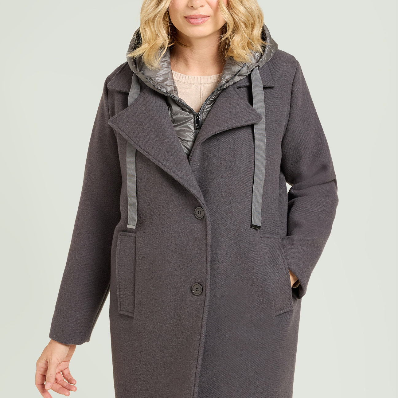Capispalla CAPPOTTO CON CAPPUCCIO IN NYLON LUISA VIOLA – Luisa