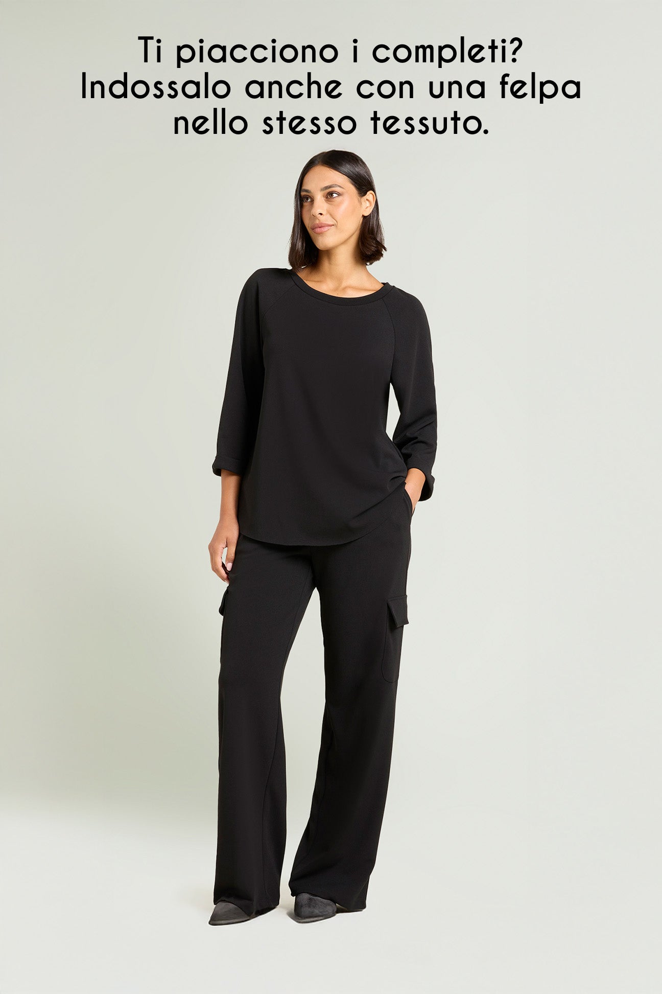PANTALONI PULL-ON CARGO IN SCUBA CREPE