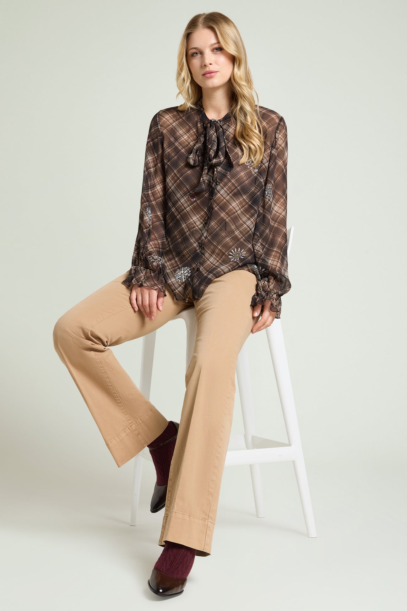 CAMICIA IN CREPON STAMPATO