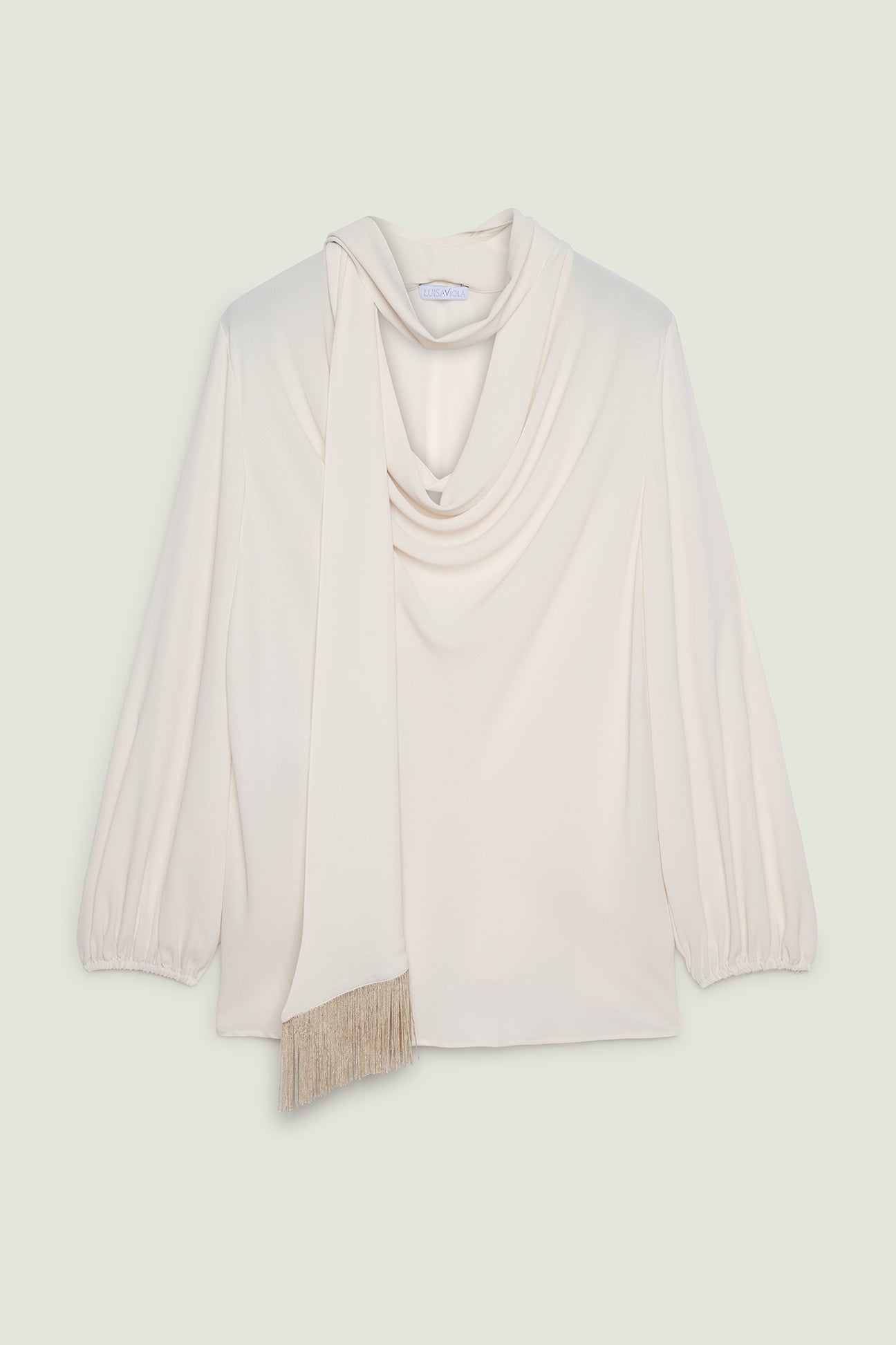 CAMICIA DRAPPEGGIATA CON SCIARPINA