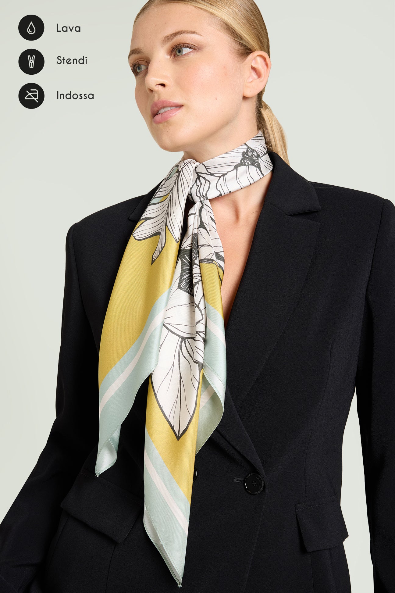 FOULARD STAMPATO IN PURA SETA