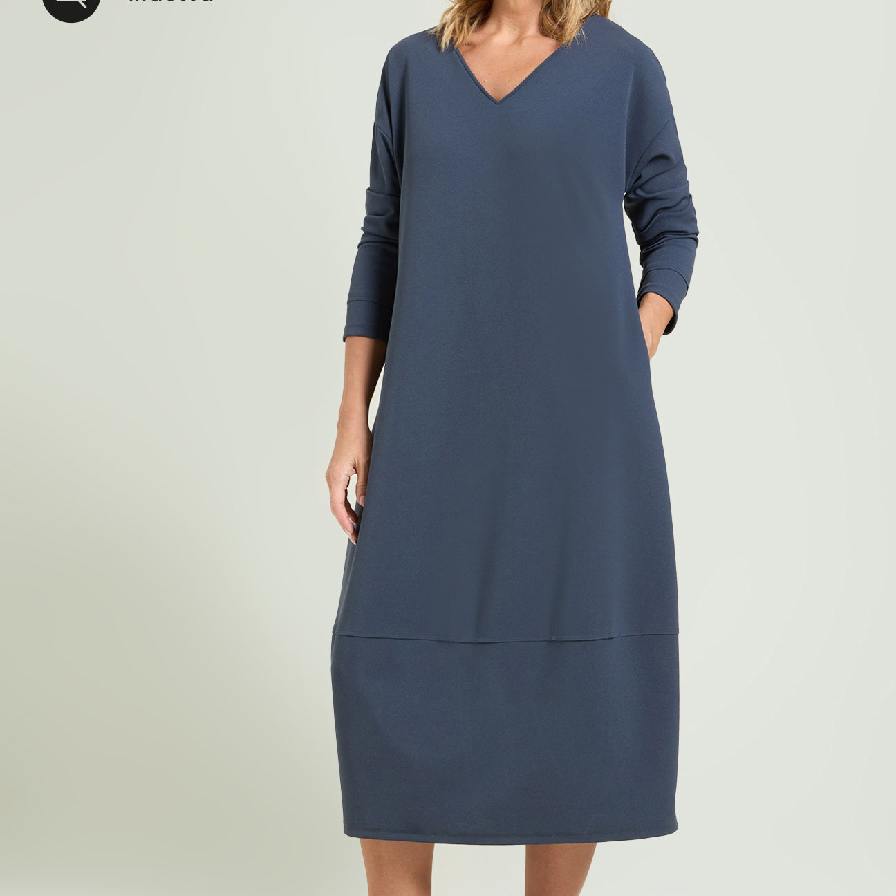 ABITO LUNGO IN SCUBA CREPE