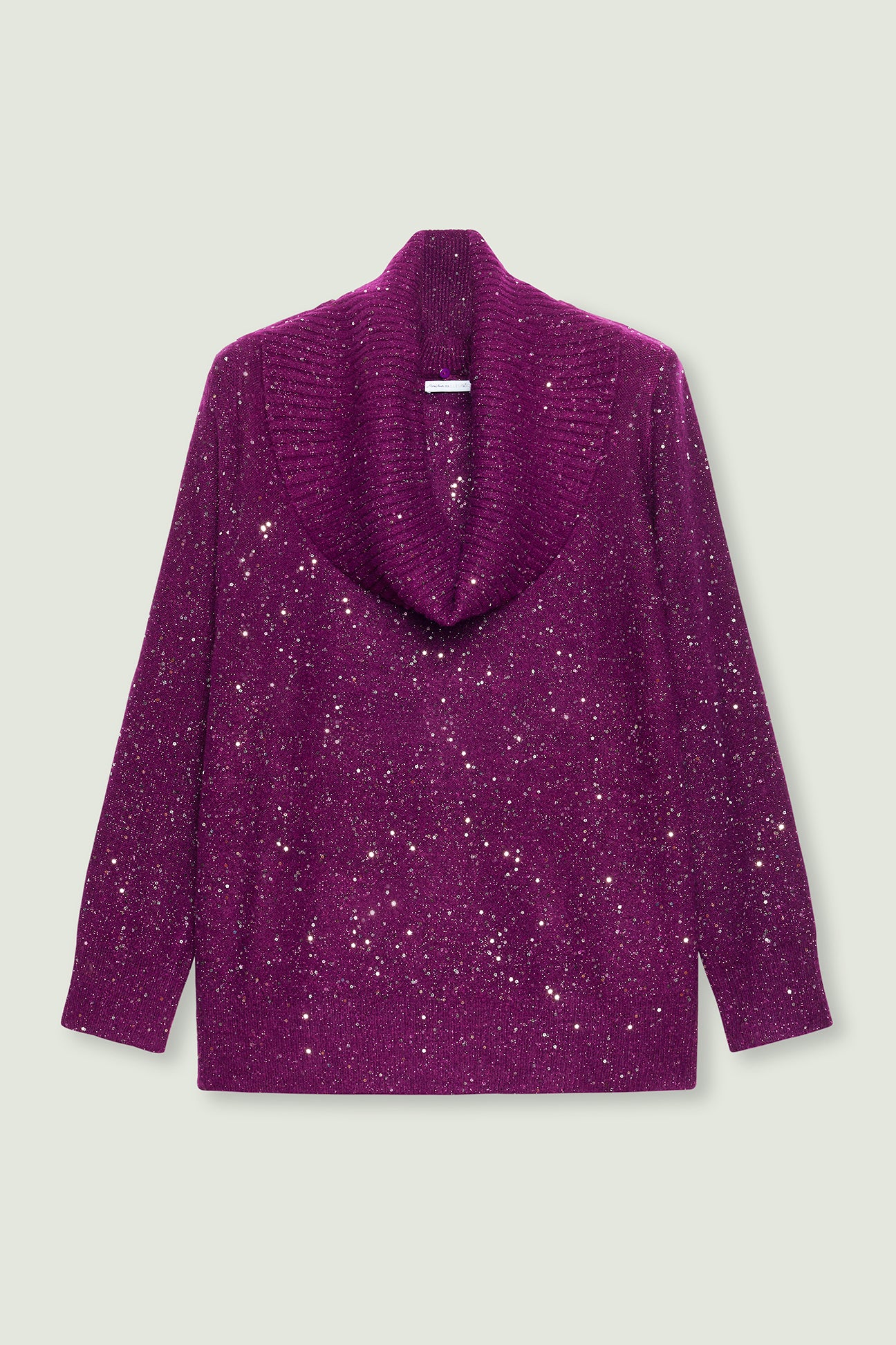 MAGLIA FULL PAILLETTES CON COLLO STACCABILE