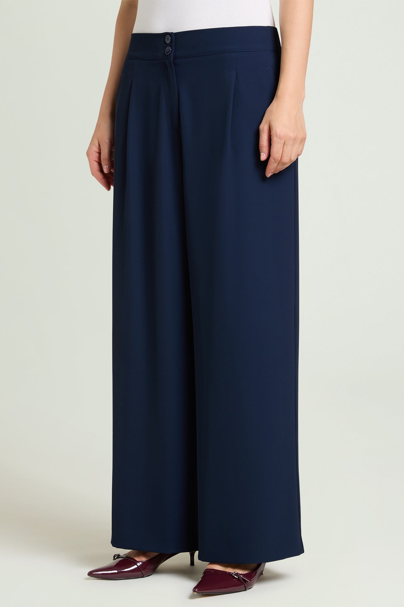 PANTALONI AMPI IN CADY FLUIDO