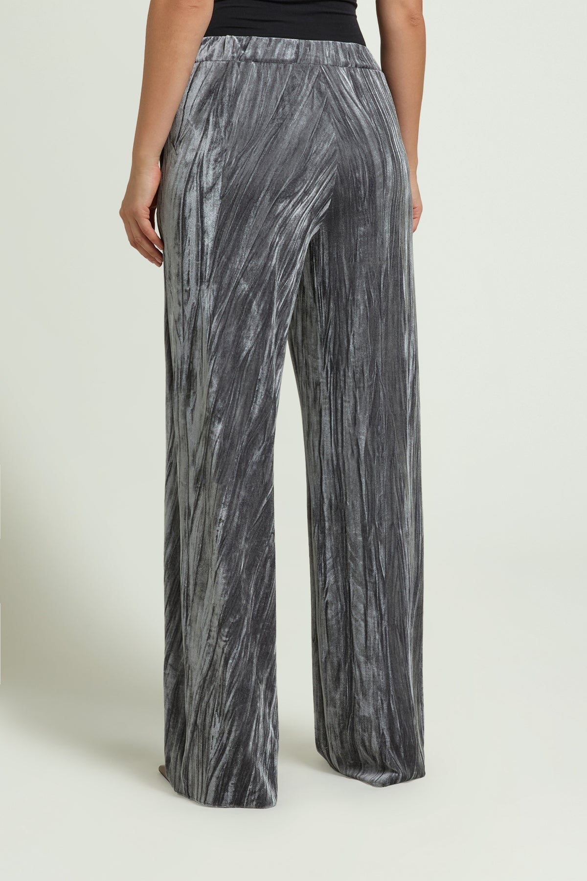PANTALONI PULL-ON IN VELLUTO FROISSE'