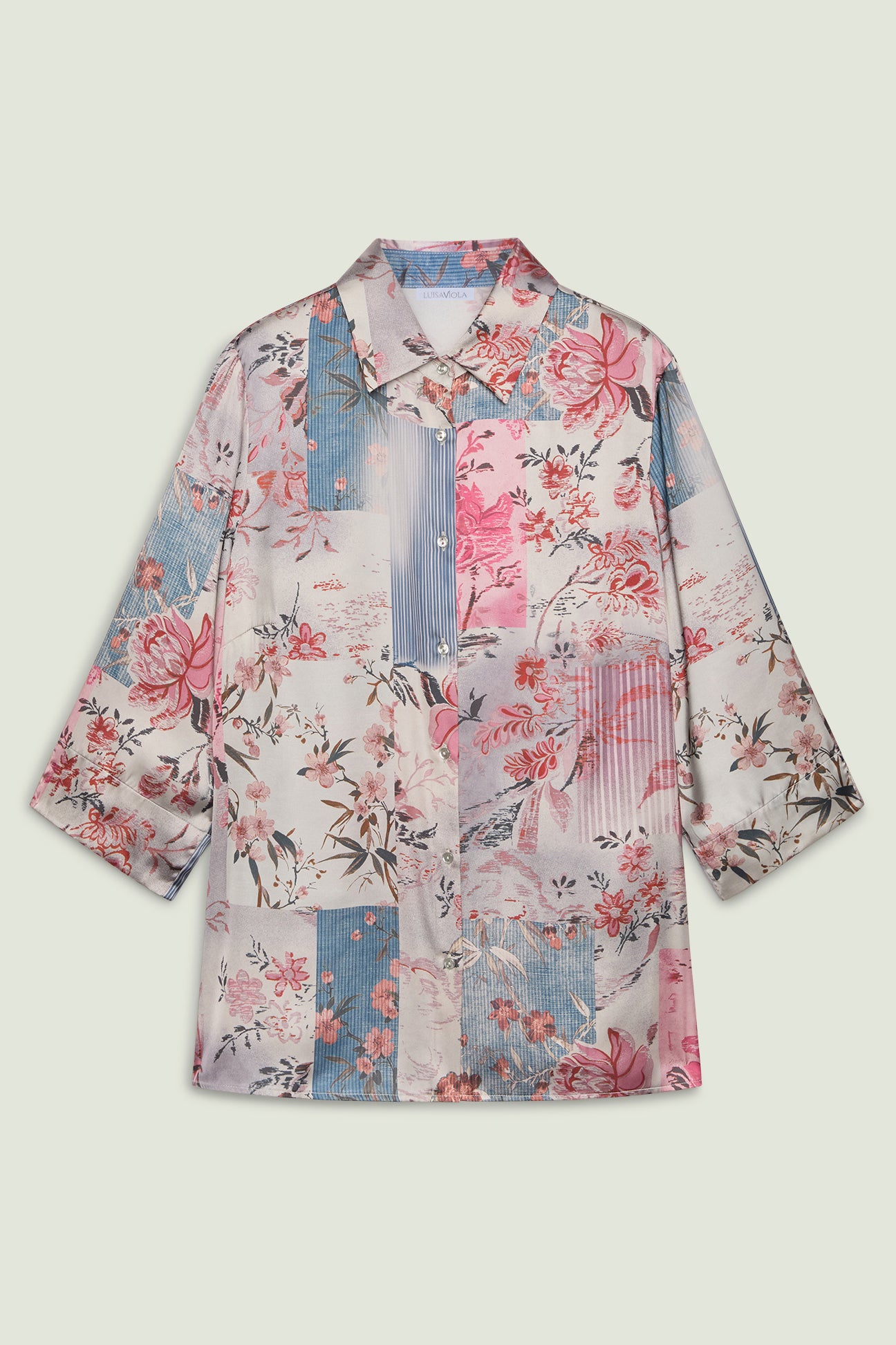 CAMICIA IN SATIN STAMPATO
