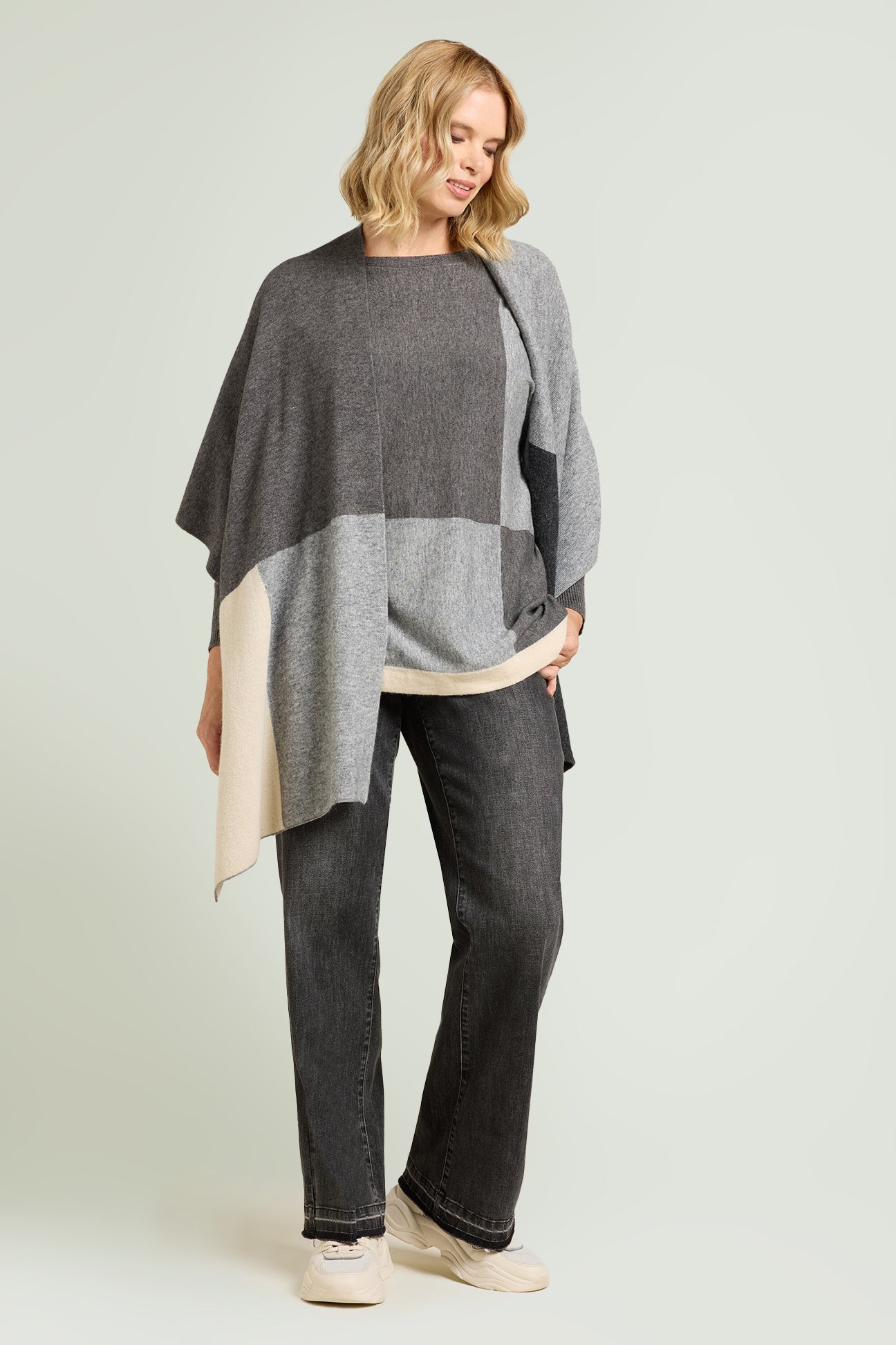 MAGLIA MISTO CASHMERE COLOR BLOCK
