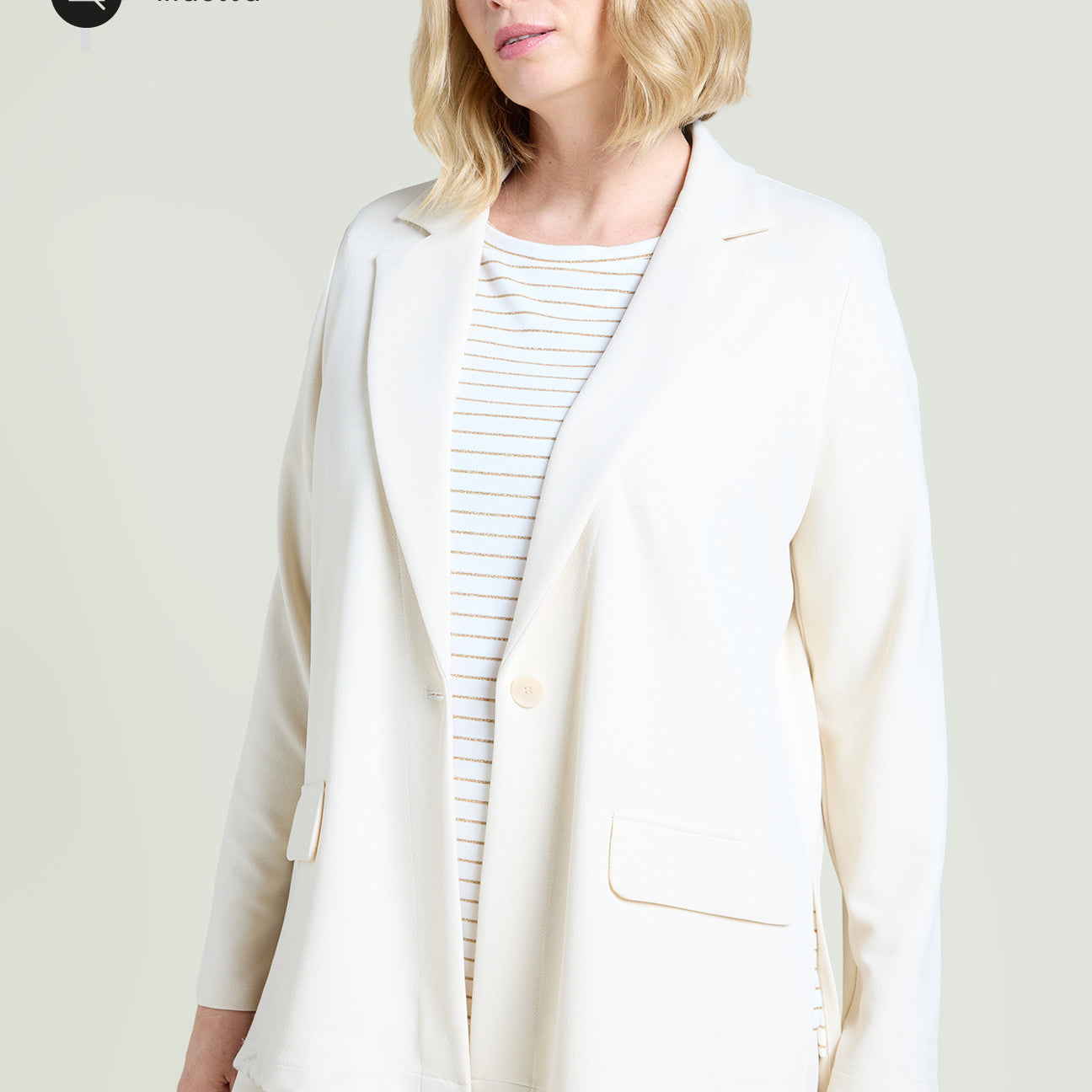 GIACCA INFORMALE IN SCUBA TWILL