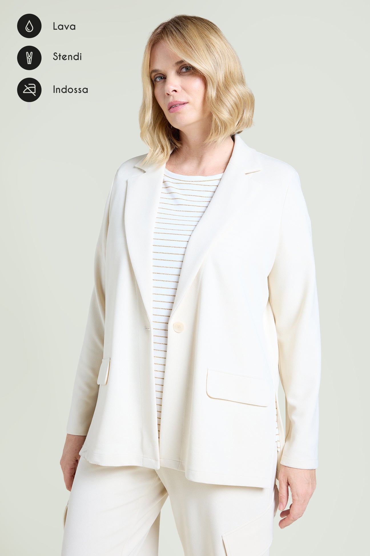 GIACCA INFORMALE IN SCUBA TWILL