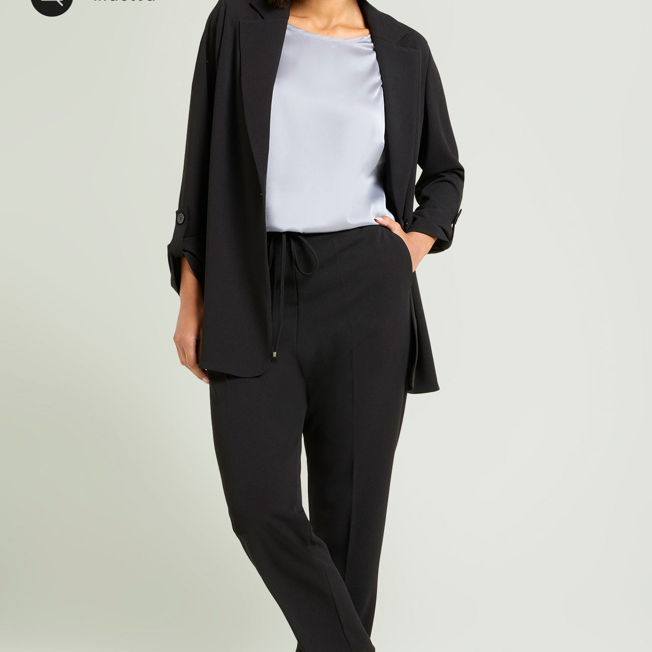 PANTALONI PULL-ON JOGGER IN SCUBA CREPE