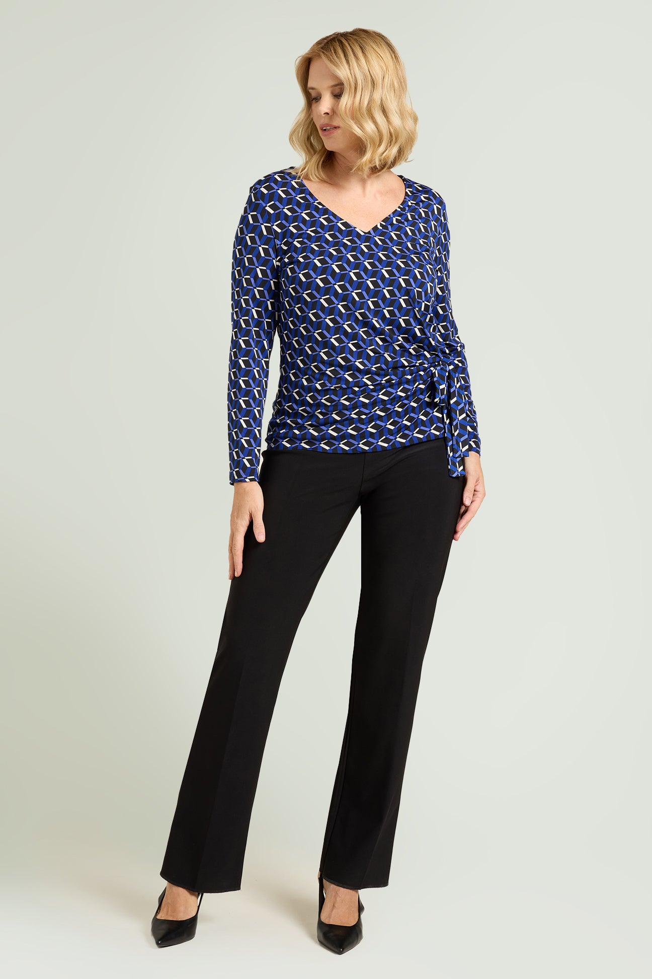 BLUSA STAMPATA IN JERSEY